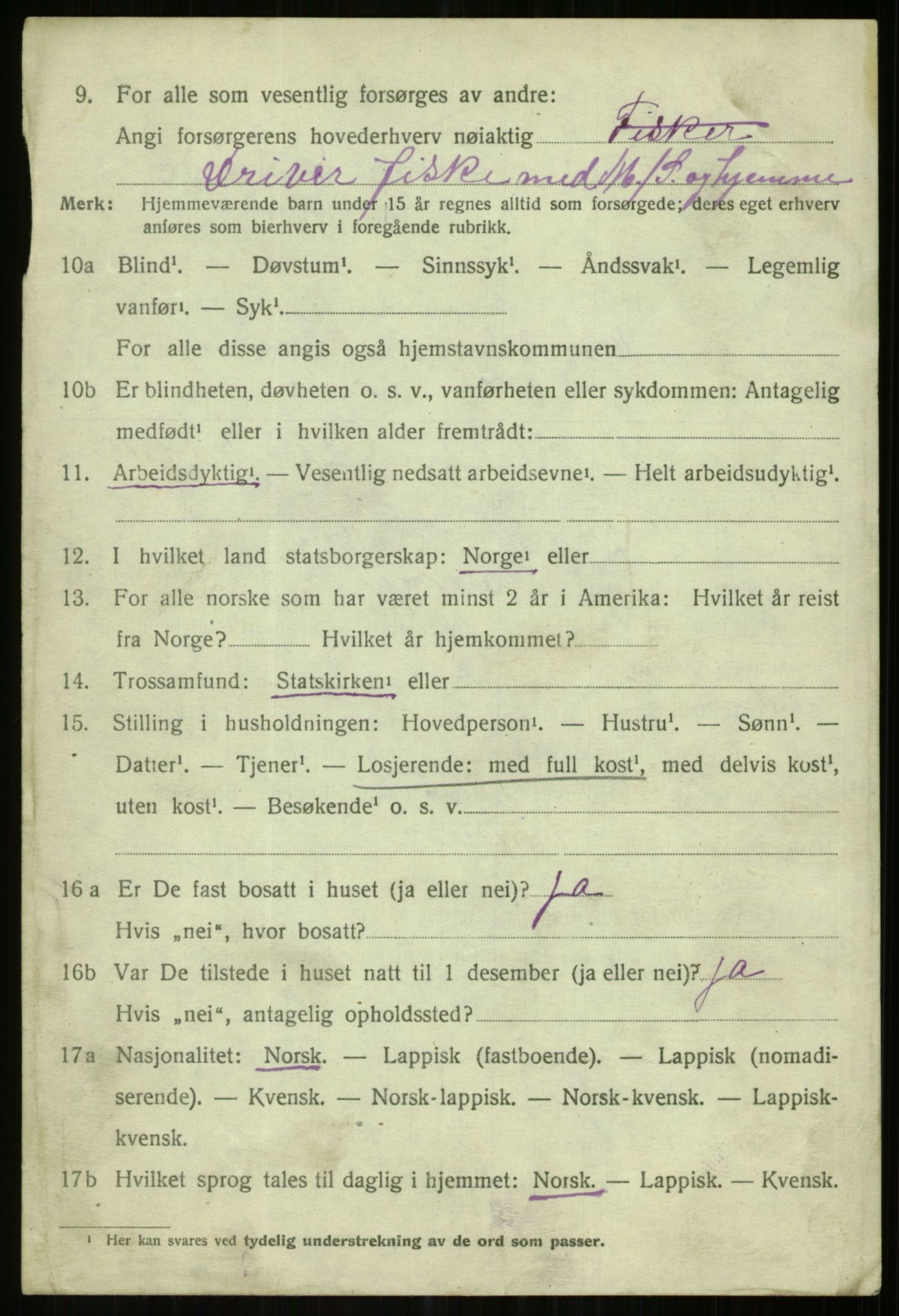 SATØ, 1920 census for Karlsøy, 1920, p. 2183