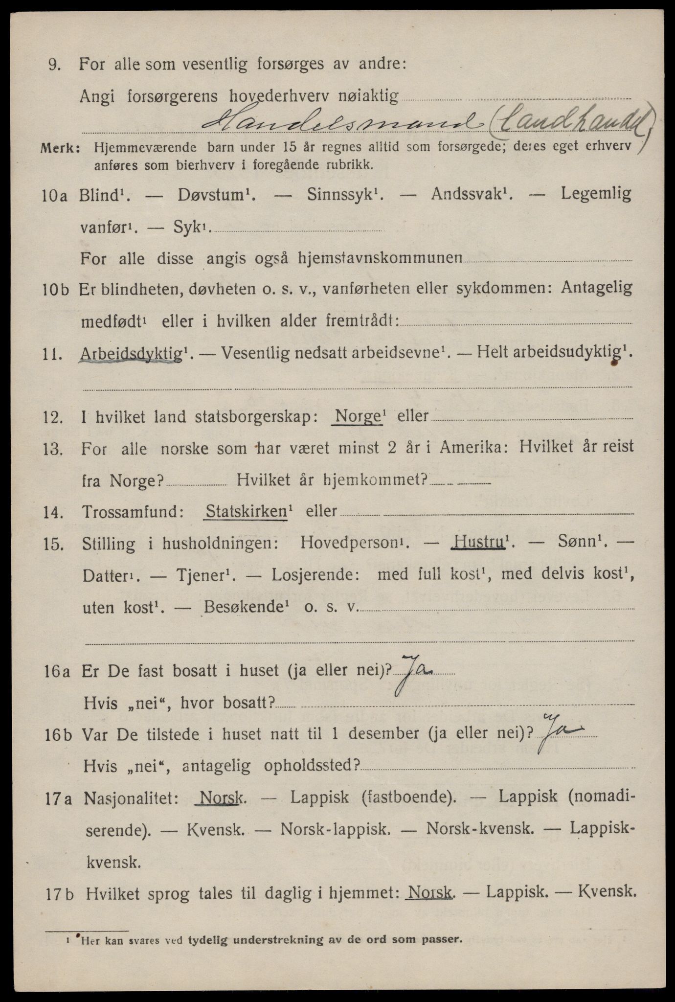 SAT, 1920 census for Hol, 1920, p. 2382