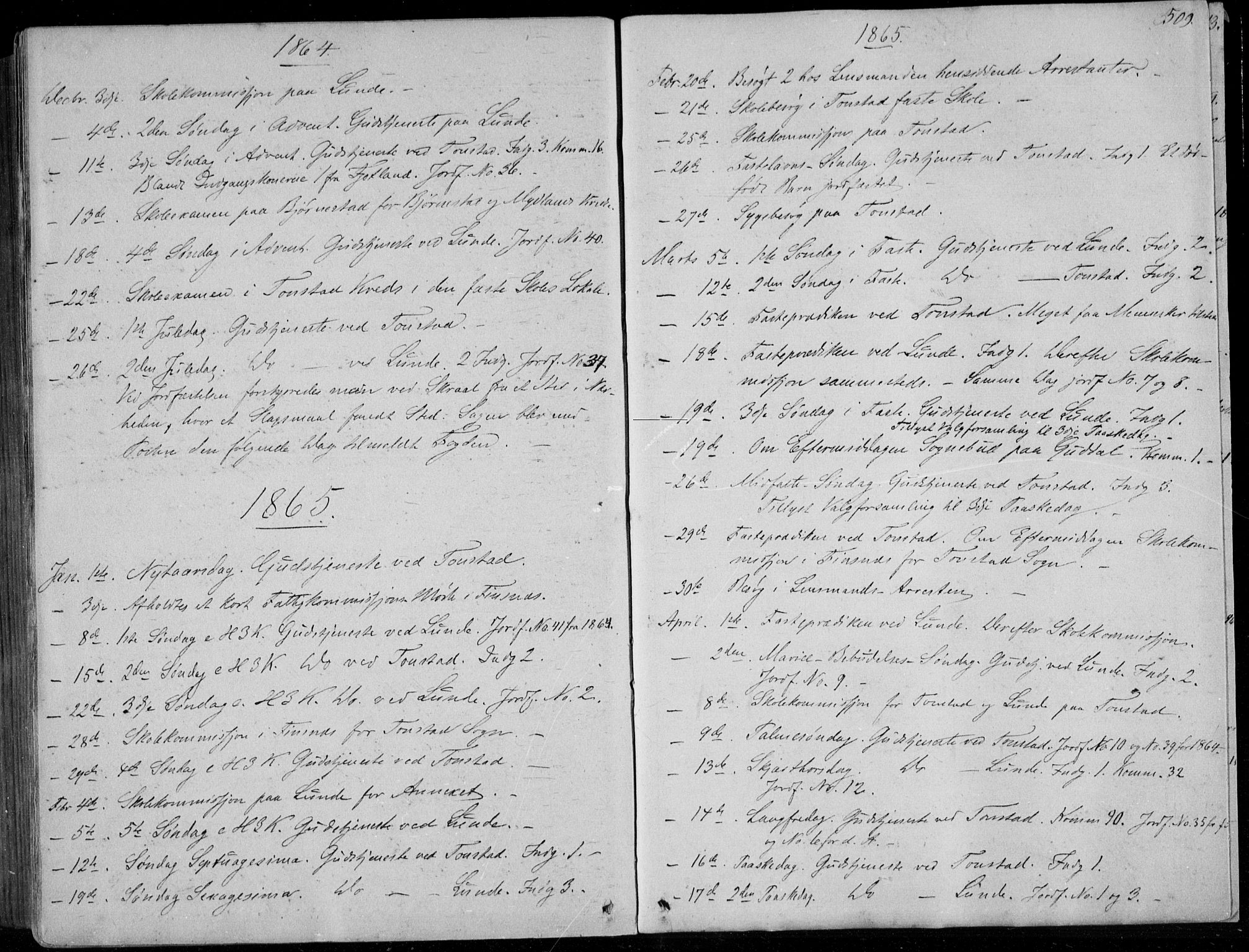 Sirdal sokneprestkontor, AV/SAK-1111-0036/F/Fa/Fab/L0002: Parish register (official) no. A 2, 1855-1874, p. 509