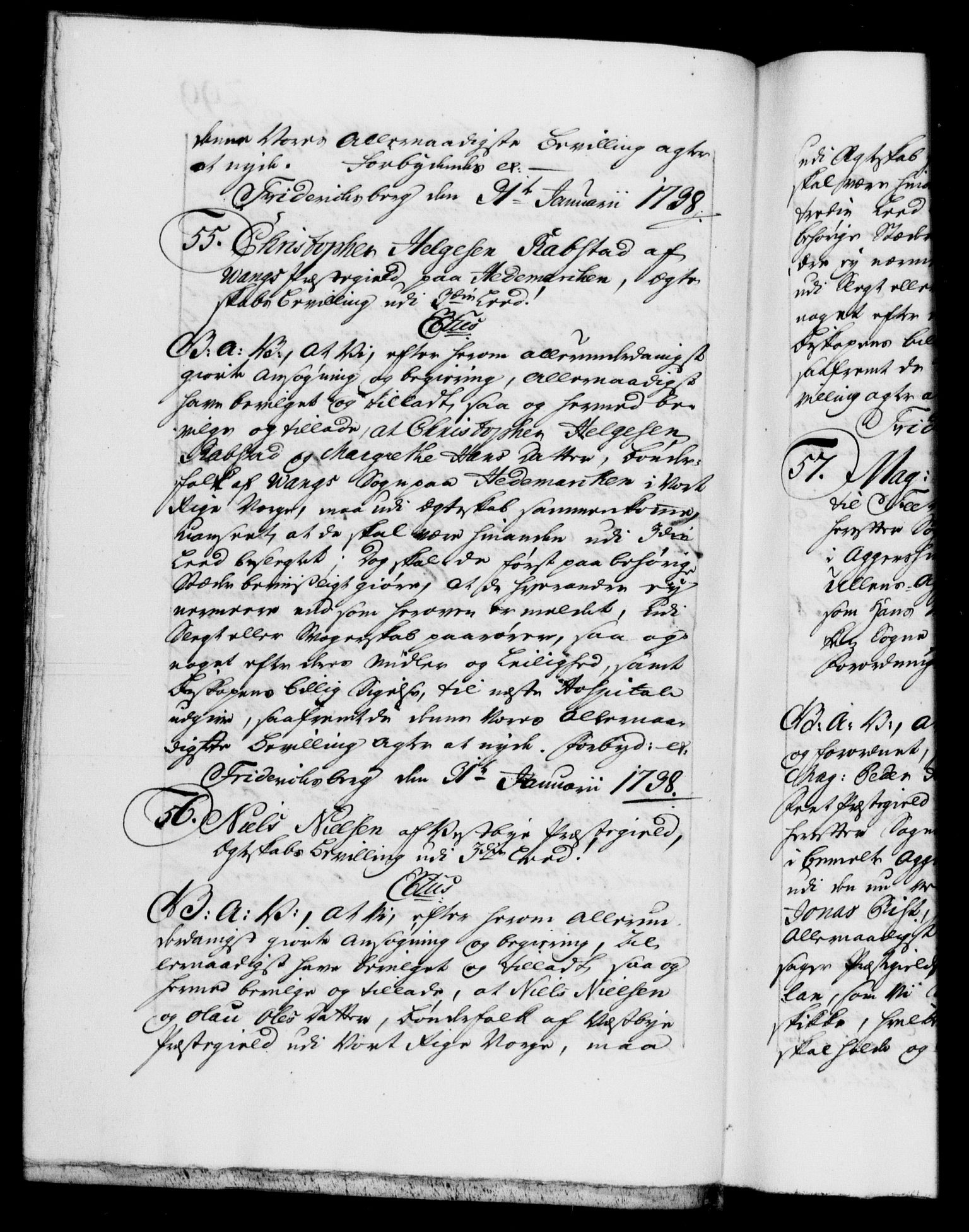 Danske Kanselli 1572-1799, AV/RA-EA-3023/F/Fc/Fca/Fcaa/L0030: Norske registre, 1737-1738, p. 299b