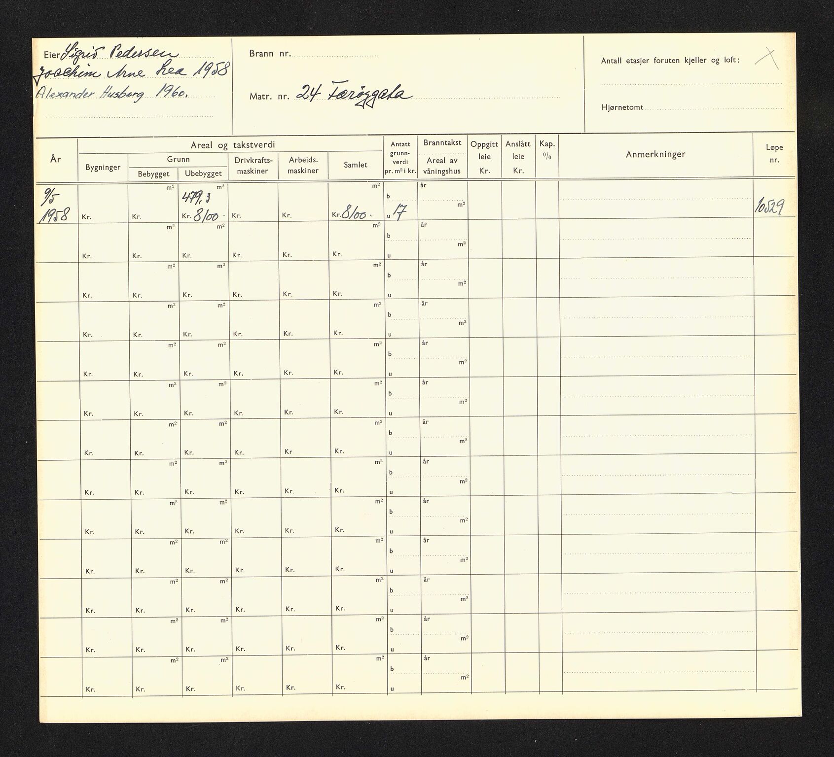 Stavanger kommune. Skattetakstvesenet, BYST/A-0440/F/Fa/Faa/L0015/0001: Skattetakstkort / Færøygata 23 - 55