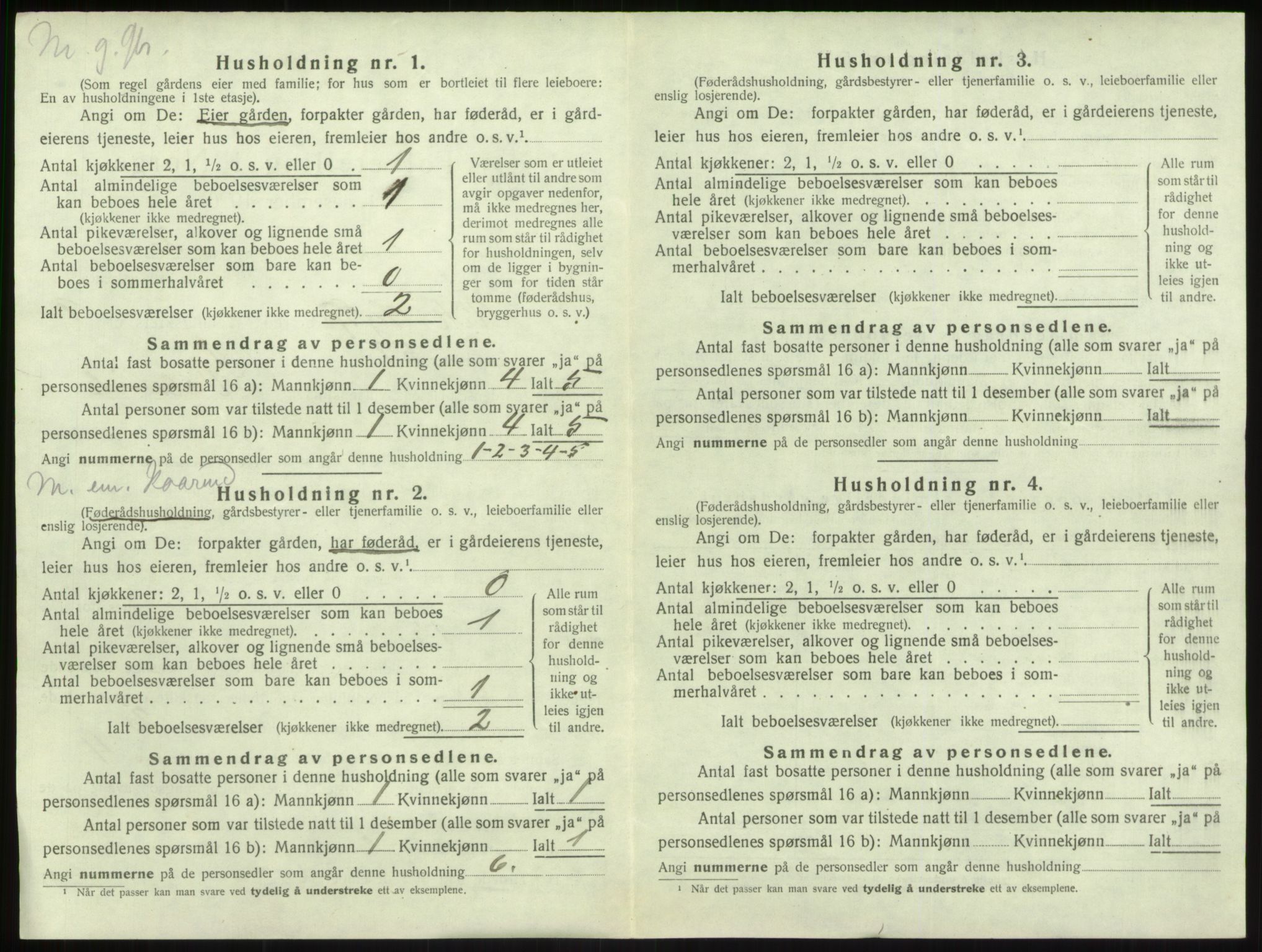 SAB, 1920 census for Vik, 1920, p. 903