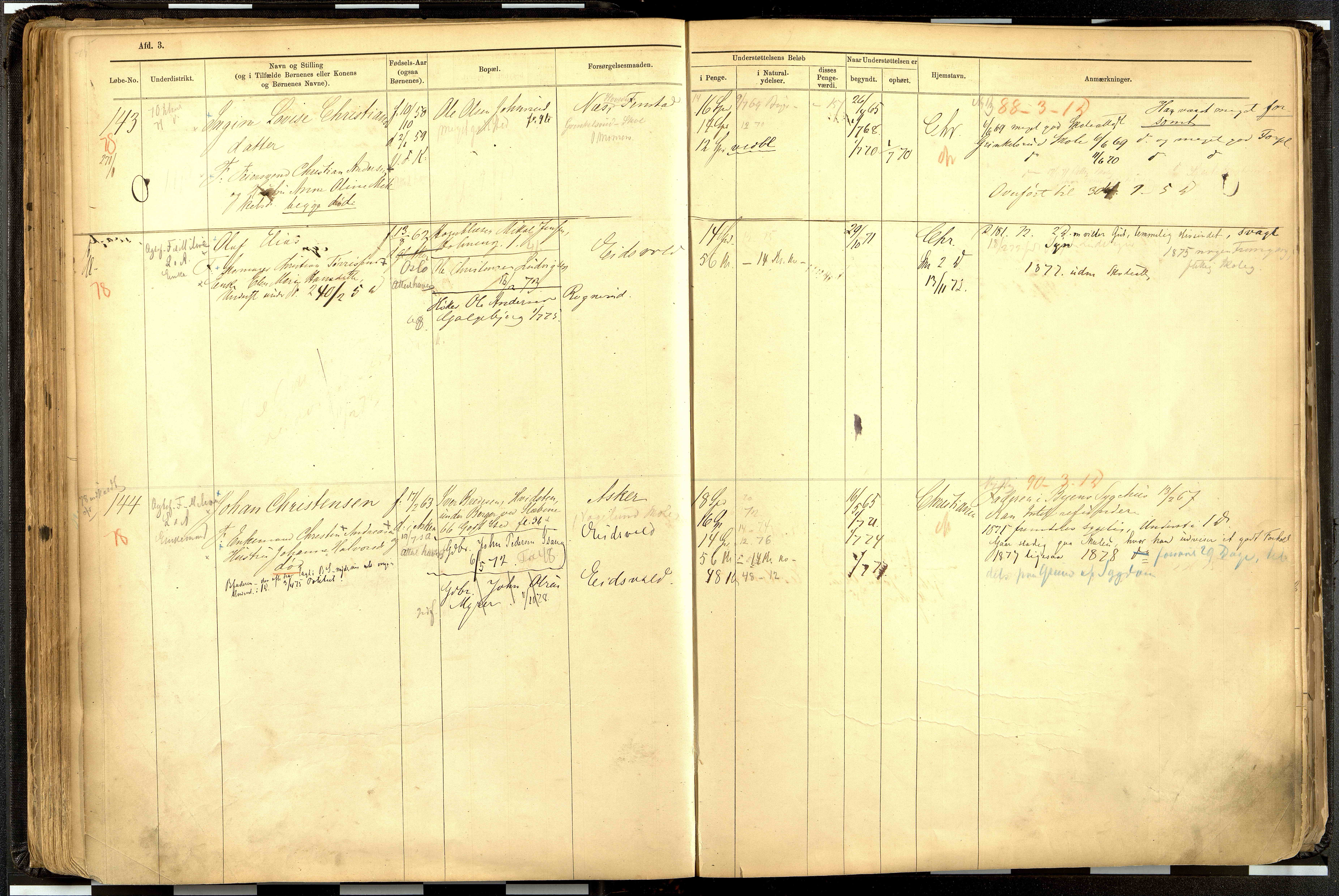 Fattigvesenet, OBA/A-20045/H/Hd/L0001: Manntallsprotokoll. Mnr. 1-644, 1865-1879, p. 74