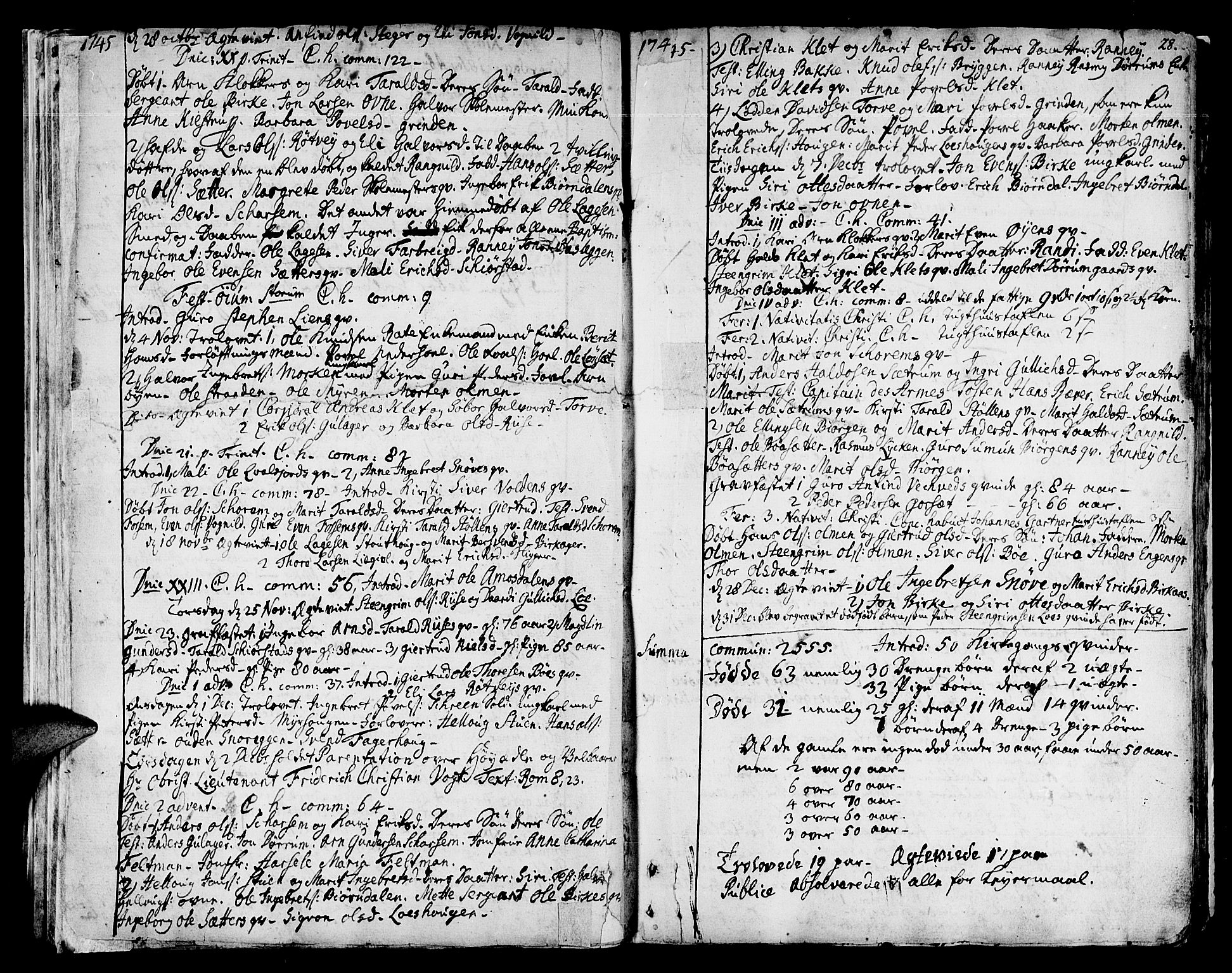 Ministerialprotokoller, klokkerbøker og fødselsregistre - Sør-Trøndelag, SAT/A-1456/678/L0891: Parish register (official) no. 678A01, 1739-1780, p. 28