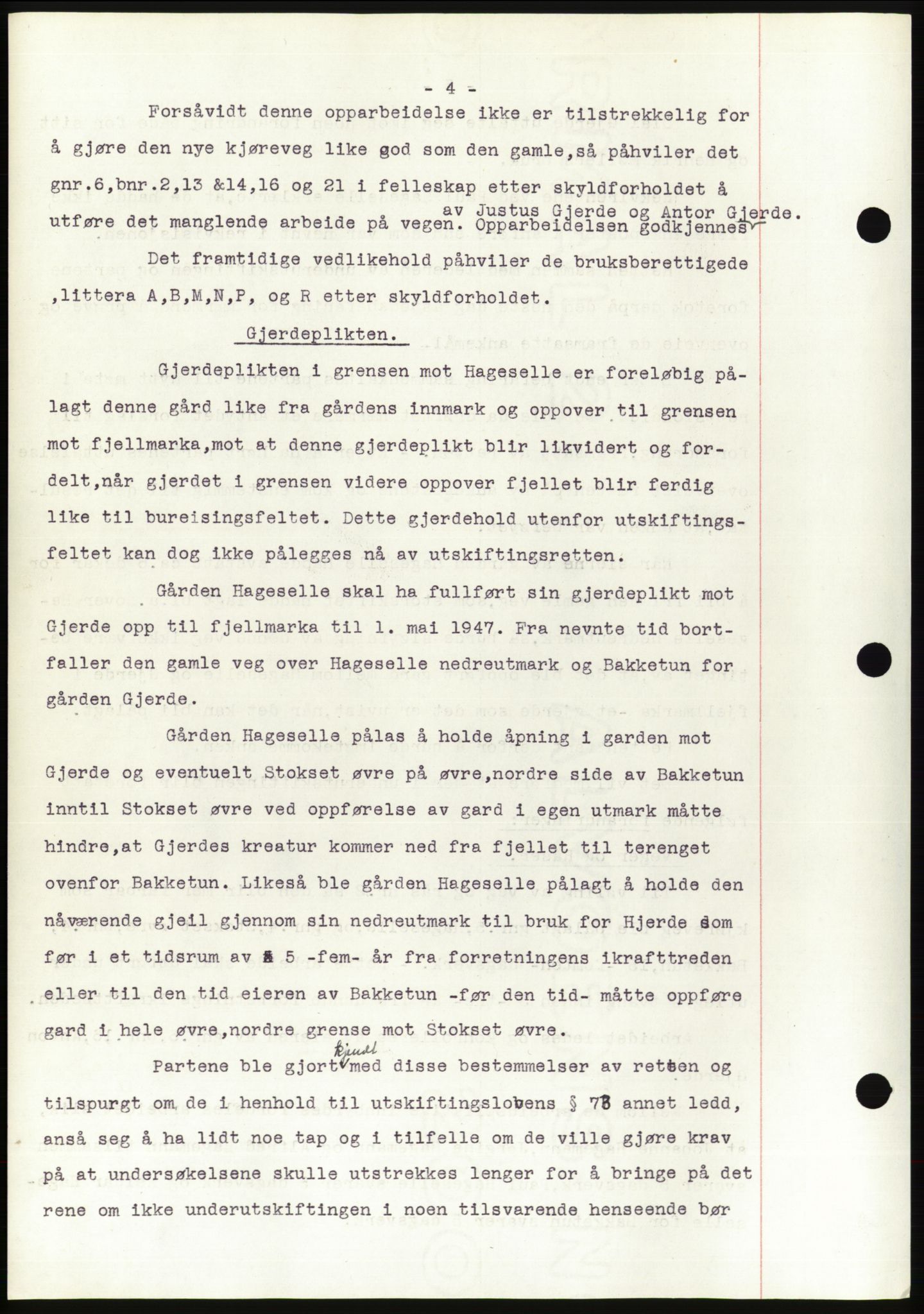 Søre Sunnmøre sorenskriveri, AV/SAT-A-4122/1/2/2C/L0077: Mortgage book no. 3A, 1945-1946, Diary no: : 97/1945