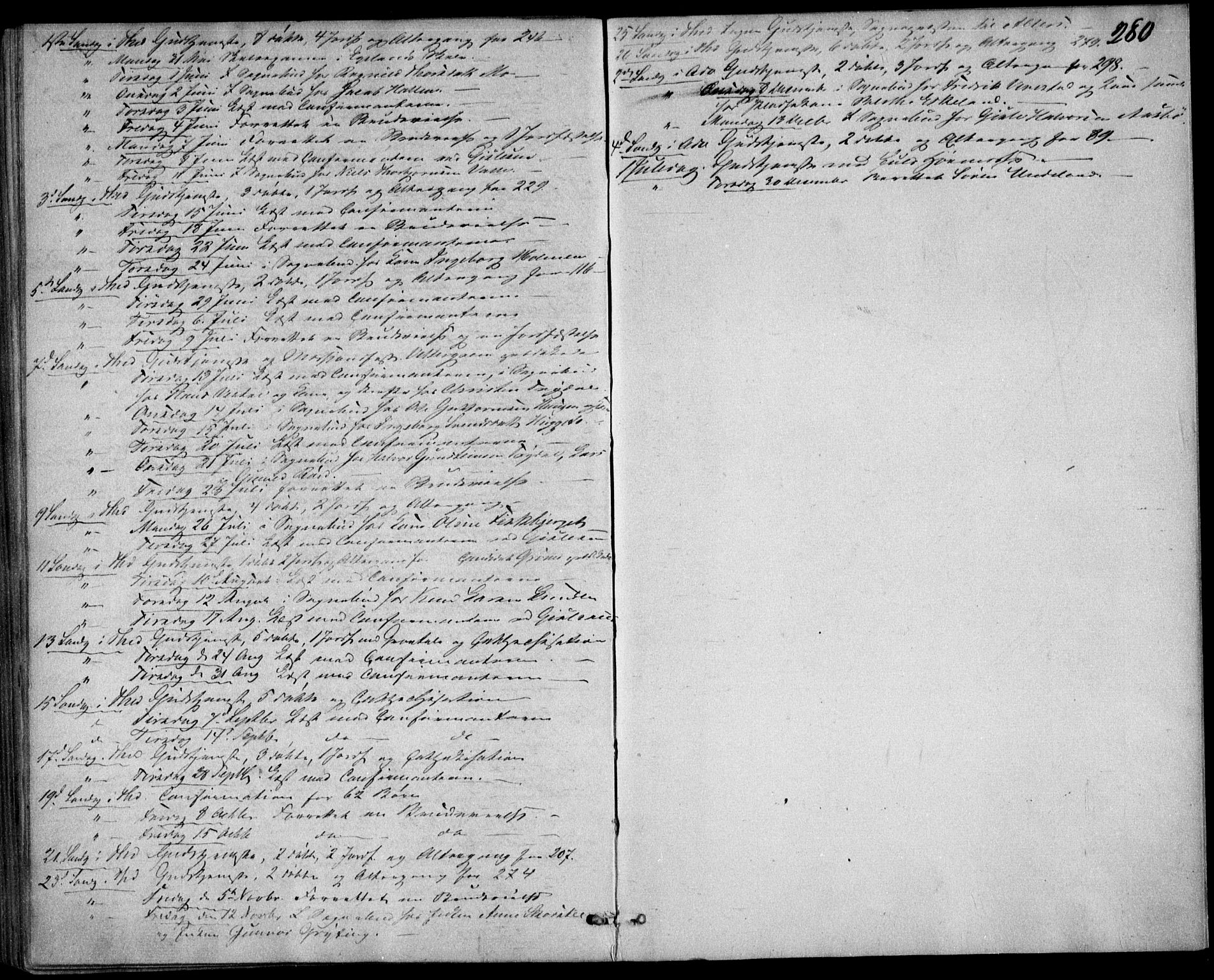 Gjerstad sokneprestkontor, AV/SAK-1111-0014/F/Fa/Faa/L0007: Parish register (official) no. A 7, 1858-1875, p. 280