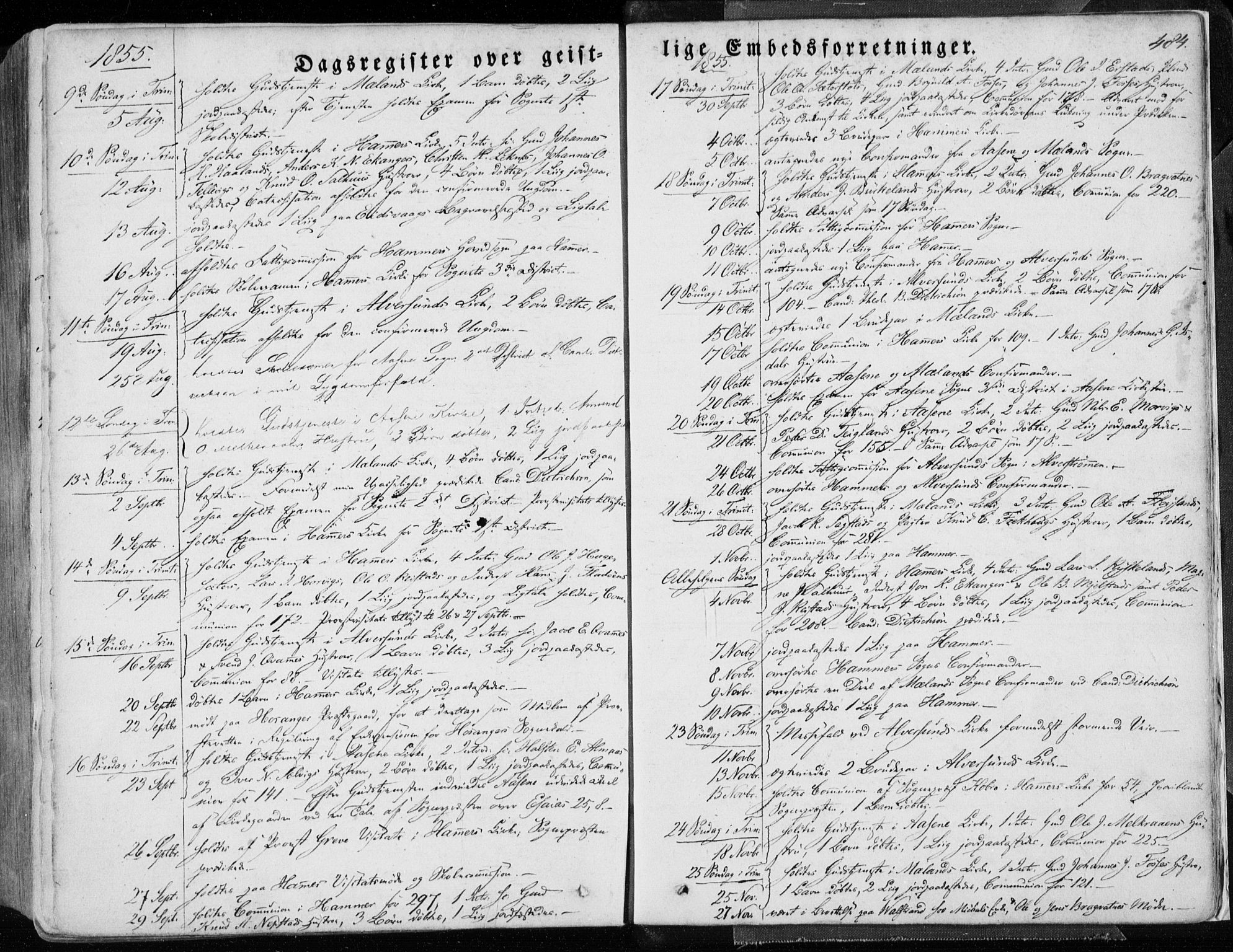 Hamre sokneprestembete, AV/SAB-A-75501/H/Ha/Haa/Haaa/L0013: Parish register (official) no. A 13, 1846-1857, p. 484