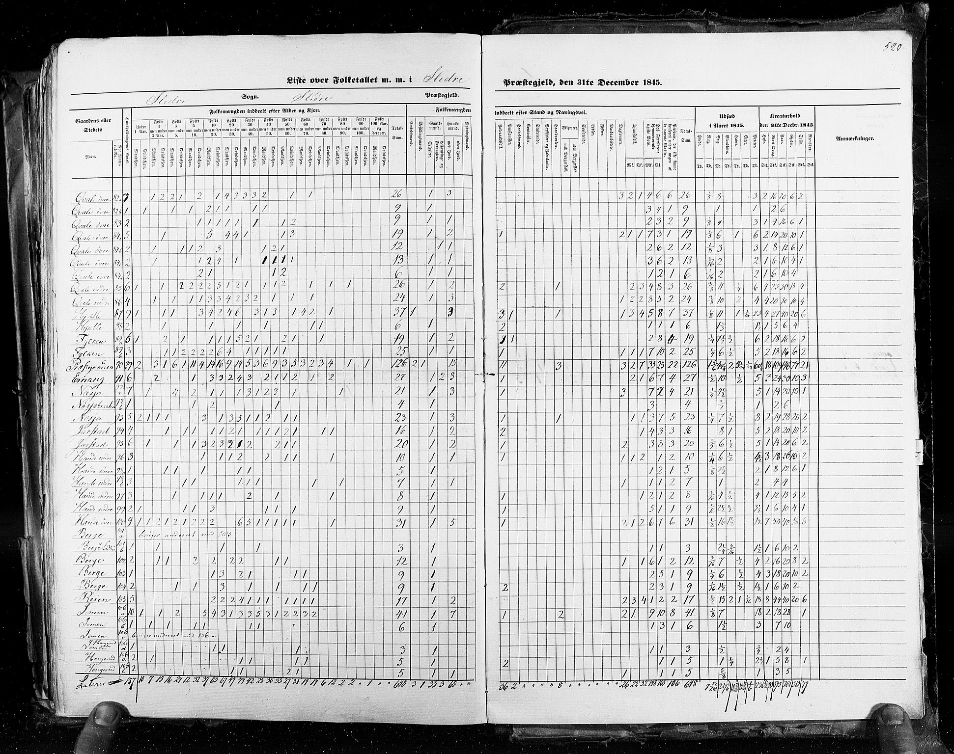 RA, Census 1845, vol. 3: Hedemarken amt og Kristians amt, 1845, p. 520