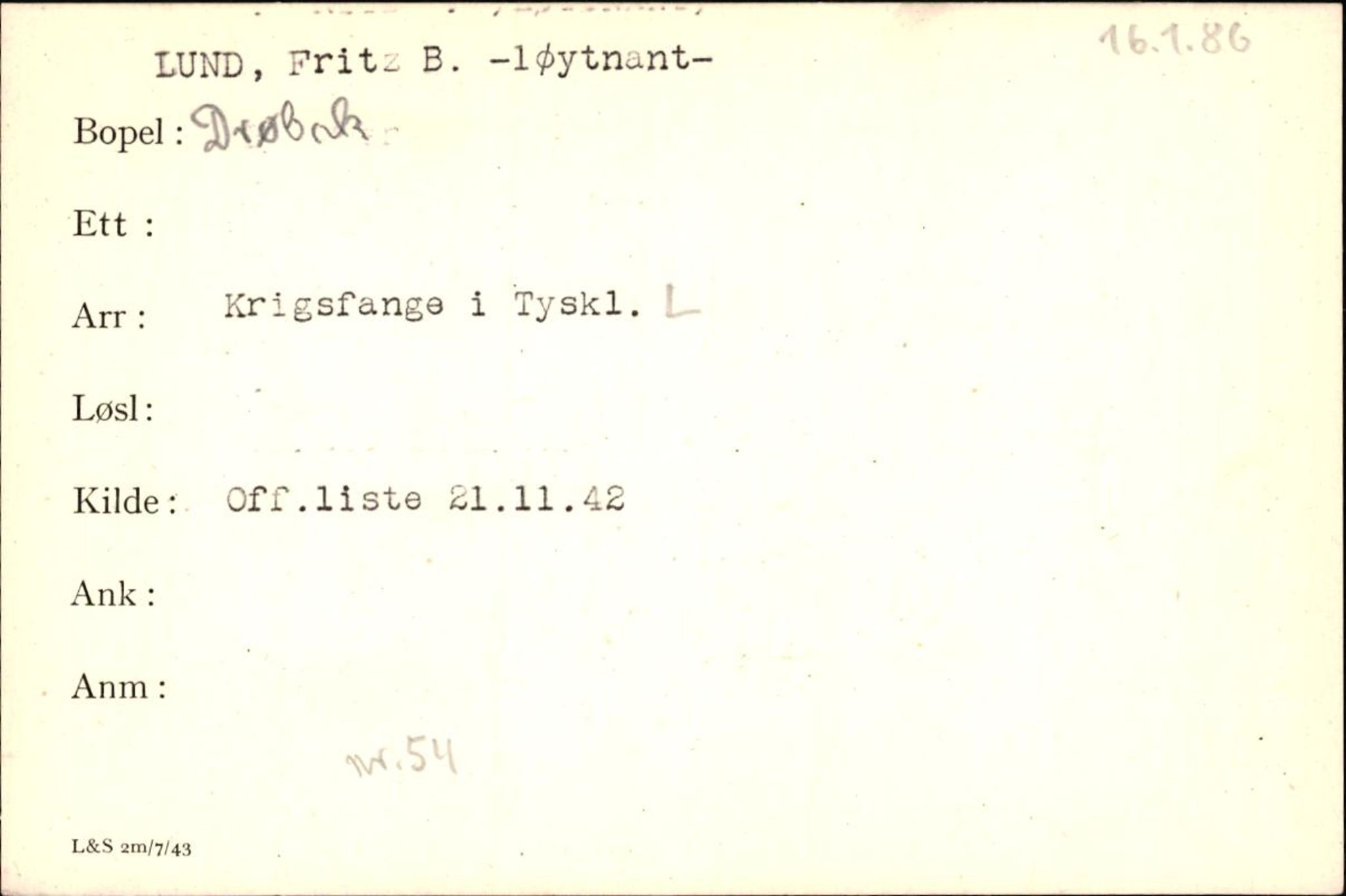 Forsvaret, Forsvarets krigshistoriske avdeling, AV/RA-RAFA-2017/Y/Yf/L0200: II-C-11-2102  -  Norske krigsfanger i Tyskland, 1940-1945, p. 658