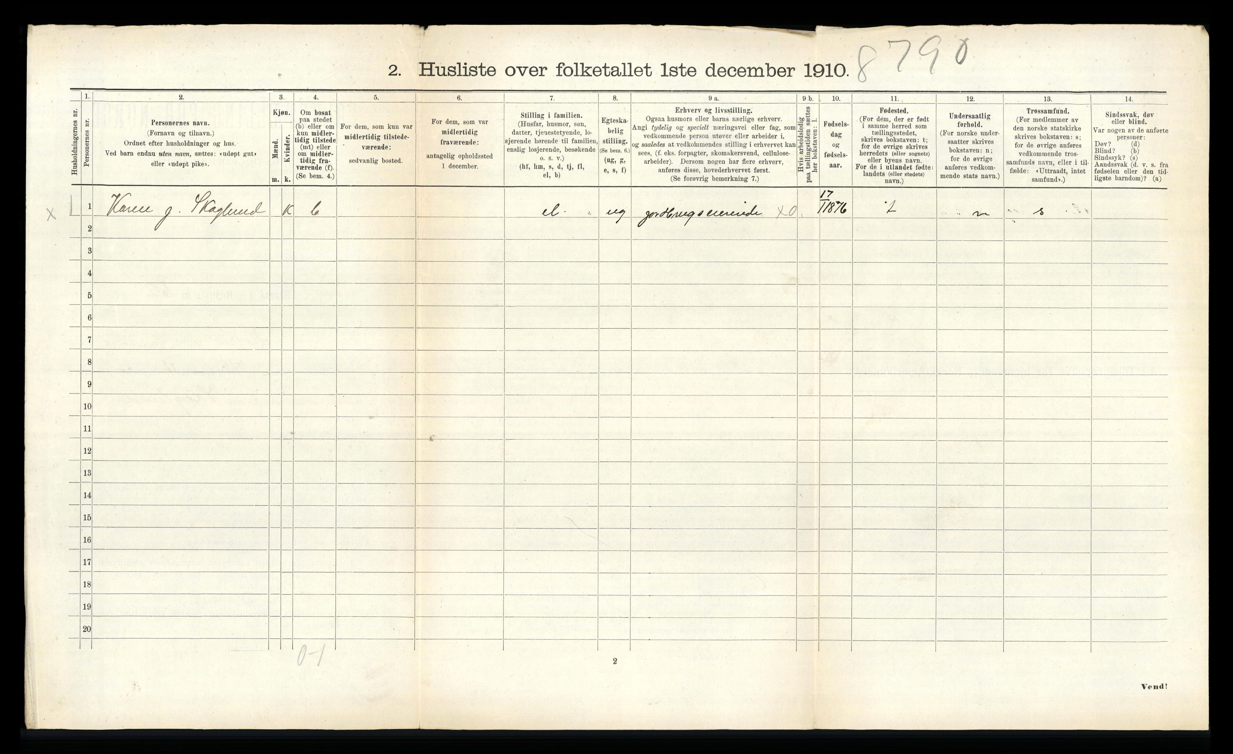 RA, 1910 census for Hafslo, 1910, p. 678