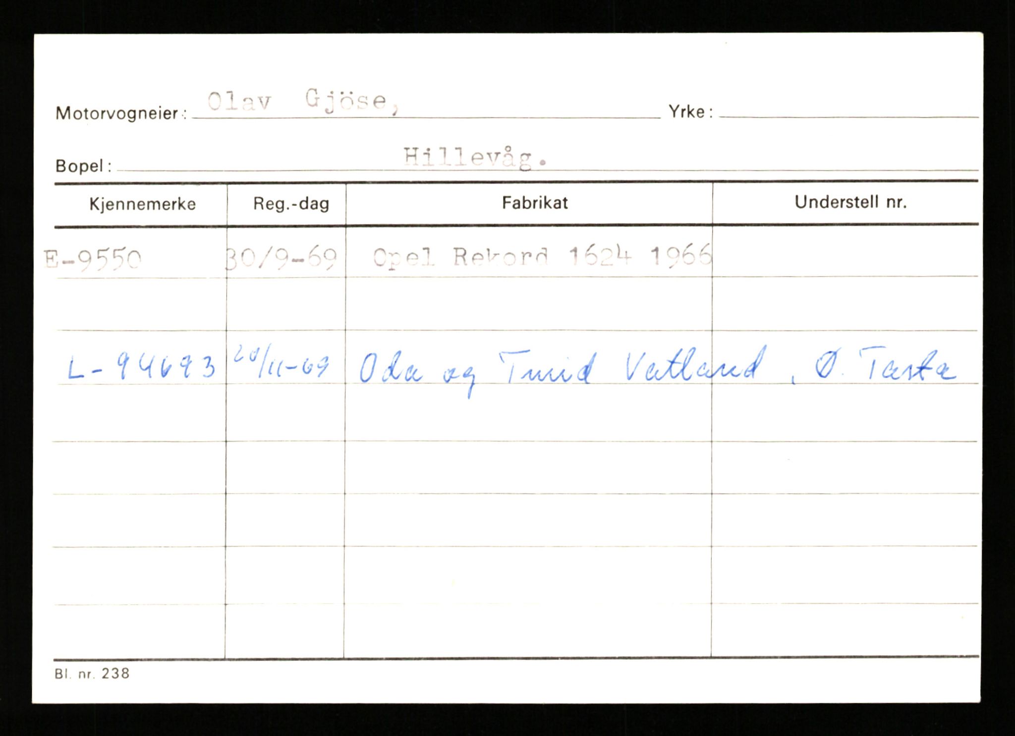 Stavanger trafikkstasjon, SAST/A-101942/0/G/L0002: Registreringsnummer: 5791 - 10405, 1930-1971, p. 2511