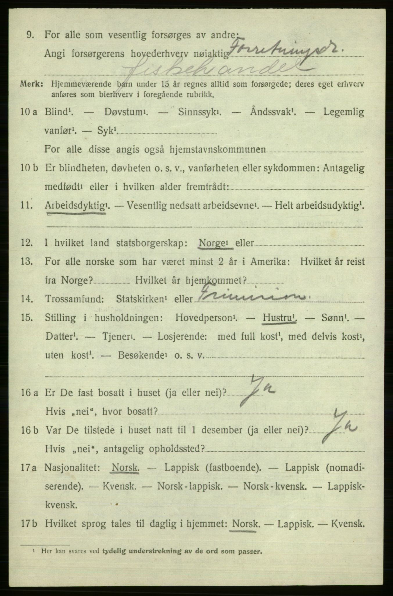 SATØ, 1920 census for Berlevåg, 1920, p. 1778