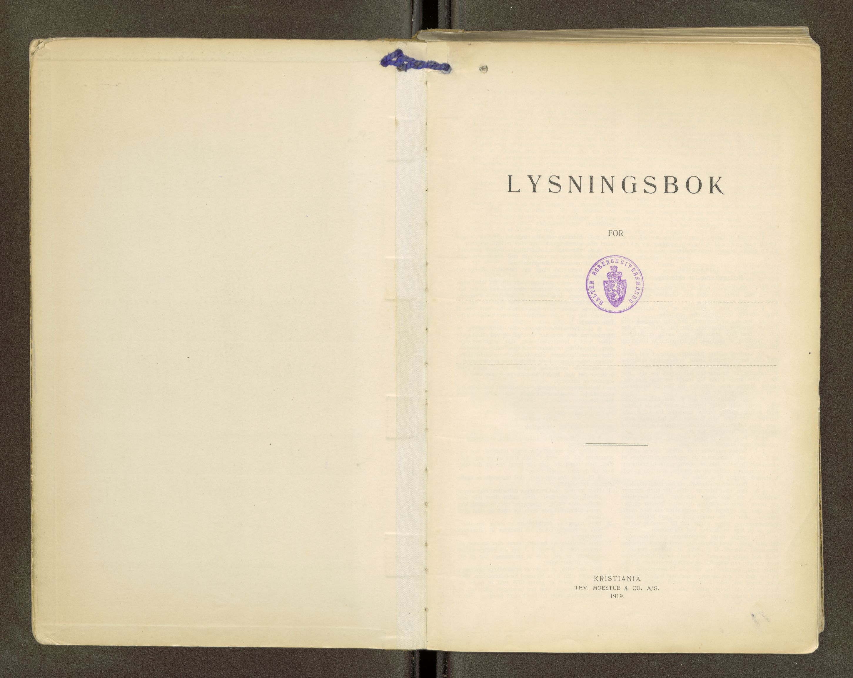 Salten sorenskriveri, SAT/A-4578/1/6/6D/L0011: Lysingsbok, 1921-1958