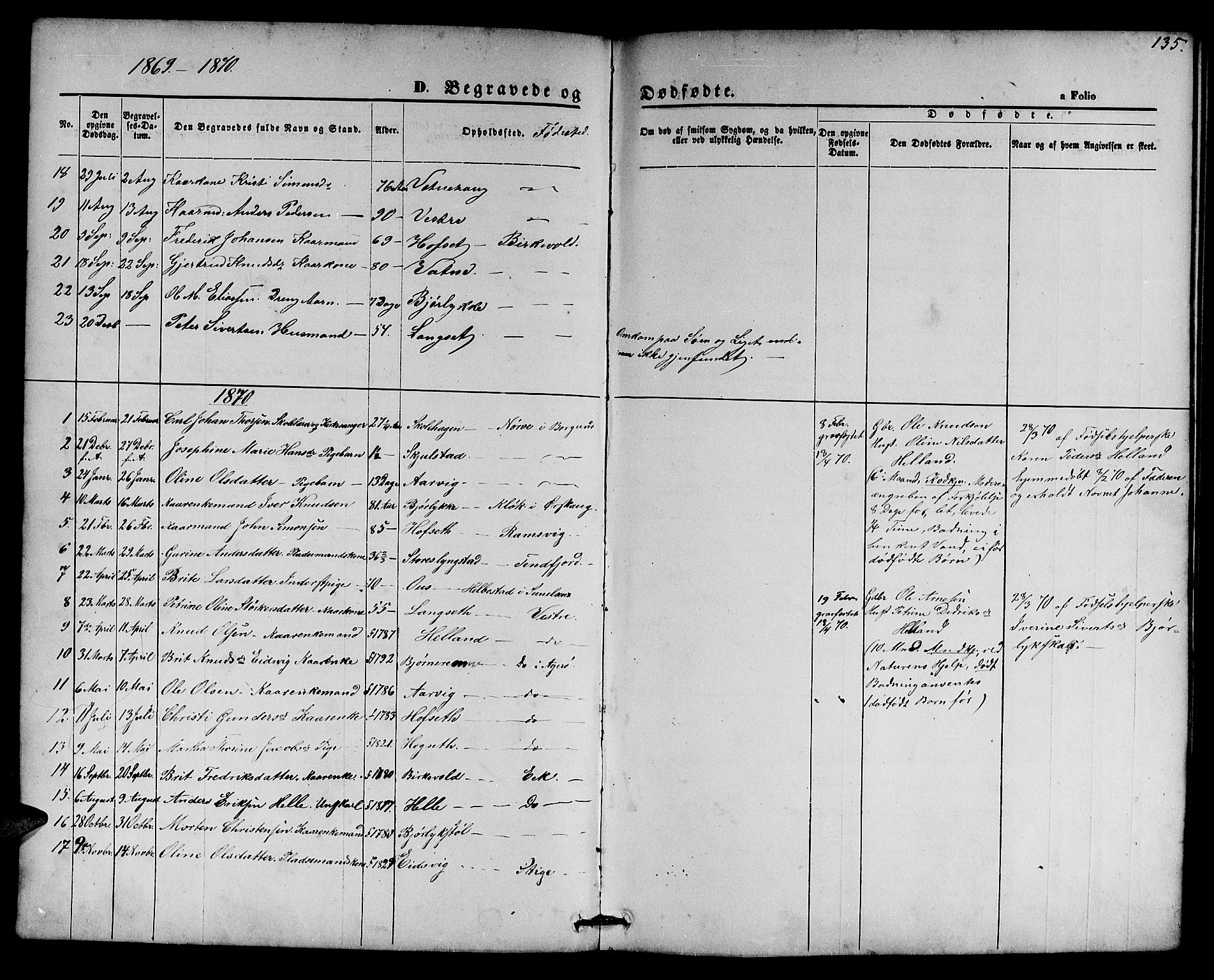 Ministerialprotokoller, klokkerbøker og fødselsregistre - Møre og Romsdal, AV/SAT-A-1454/525/L0375: Parish register (copy) no. 525C01, 1865-1879, p. 135