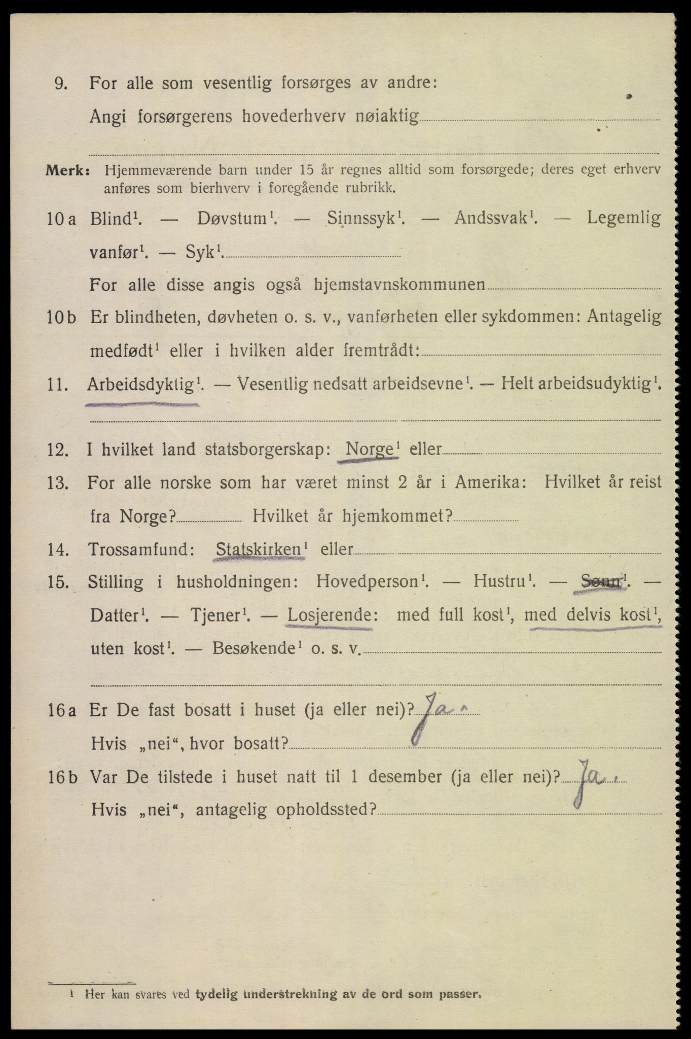 SAK, 1920 census for Flekkefjord, 1920, p. 2105