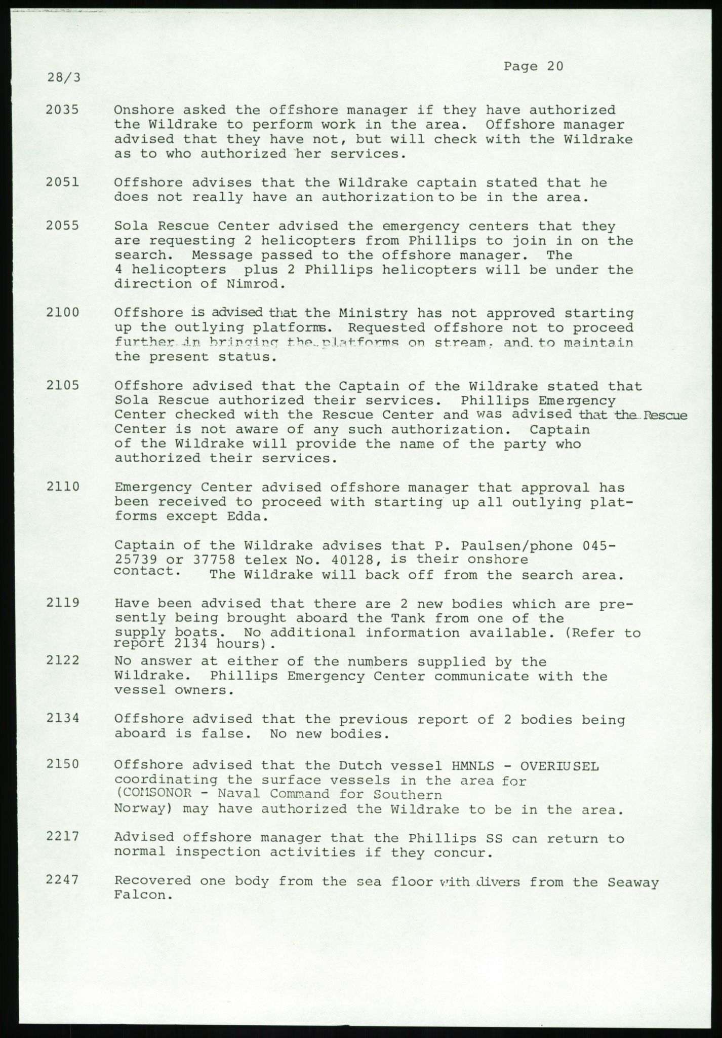 Justisdepartementet, Granskningskommisjonen ved Alexander Kielland-ulykken 27.3.1980, AV/RA-S-1165/D/L0017: P Hjelpefartøy (Doku.liste + P1-P6 av 6)/Q Hovedredningssentralen (Q0-Q27 av 27), 1980-1981, p. 84