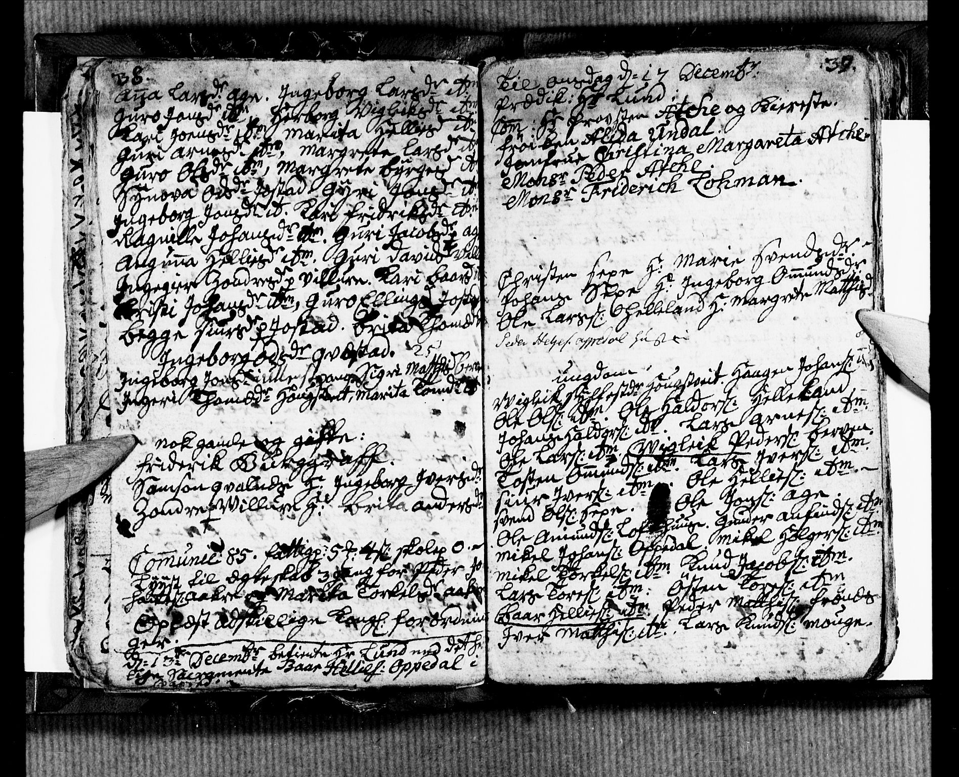 Ullensvang sokneprestembete, AV/SAB-A-78701/H/Hab: Parish register (copy) no. B 2, 1766-1768, p. 38-39