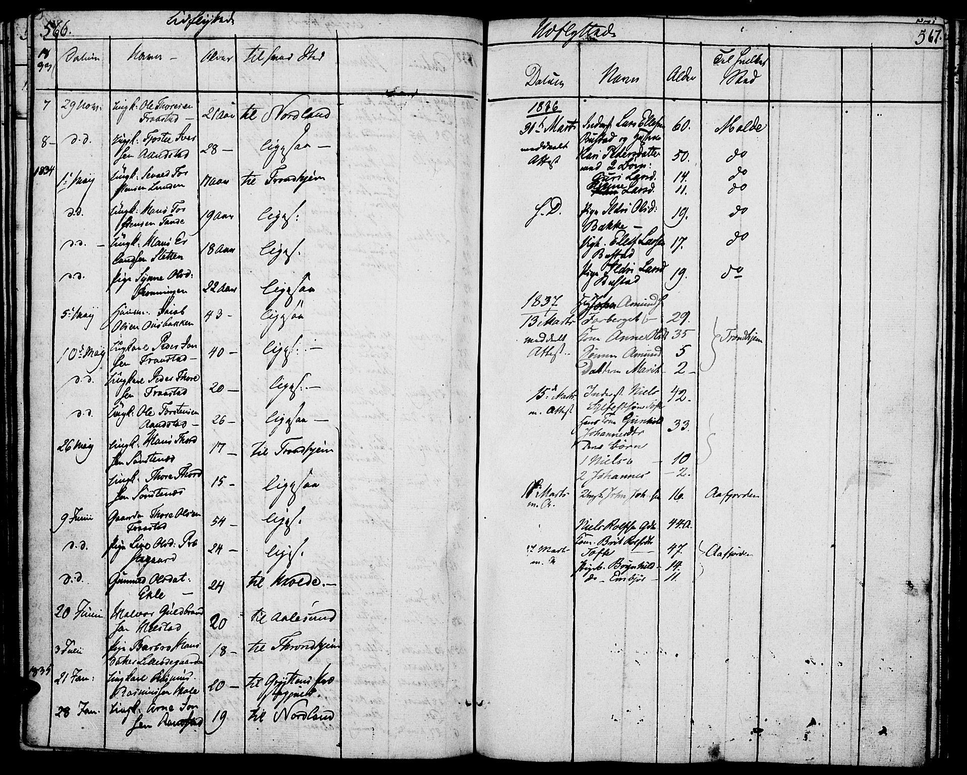 Lom prestekontor, SAH/PREST-070/K/L0005: Parish register (official) no. 5, 1825-1837, p. 566-567