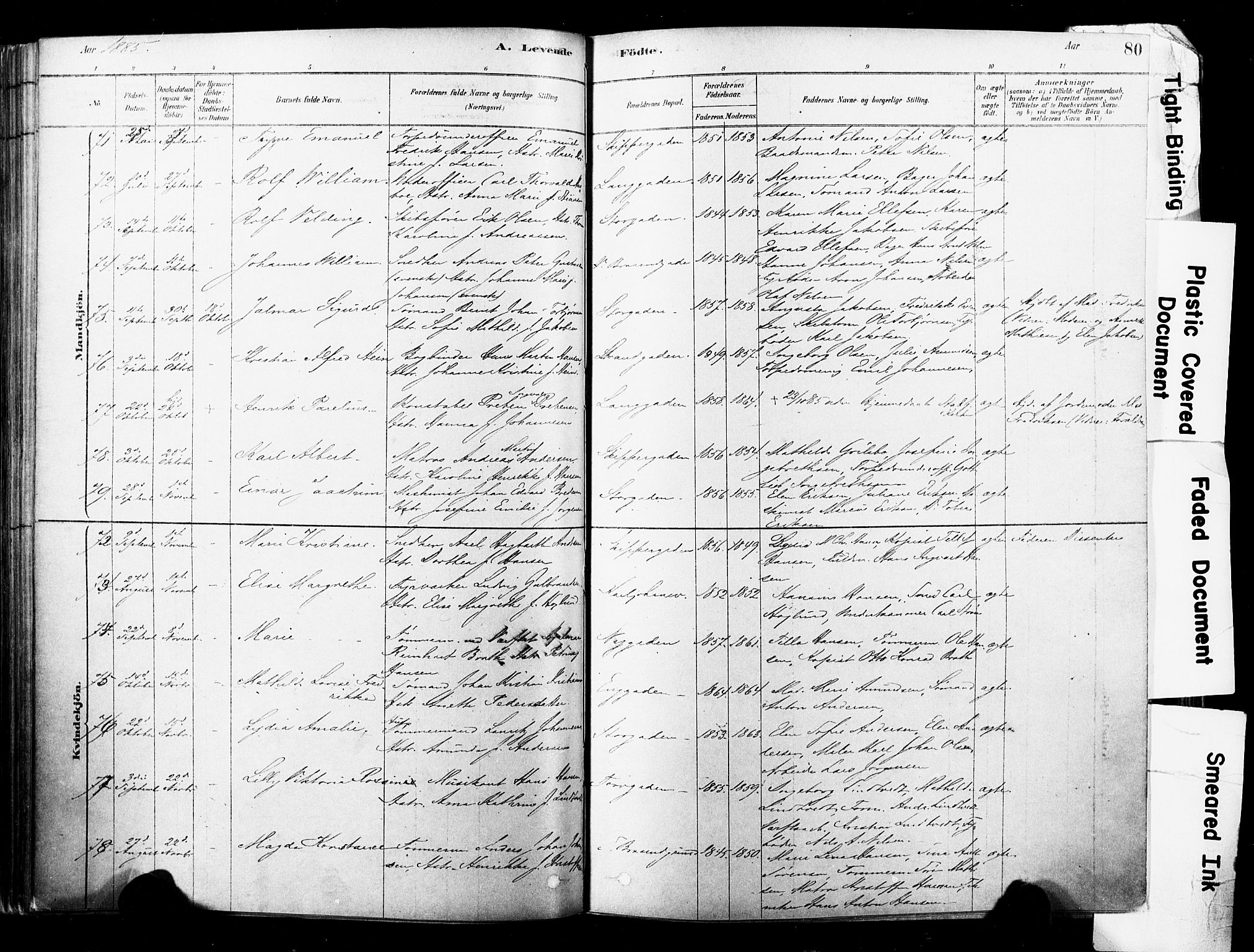 Horten kirkebøker, AV/SAKO-A-348/F/Fa/L0003: Parish register (official) no. 3, 1878-1887, p. 80