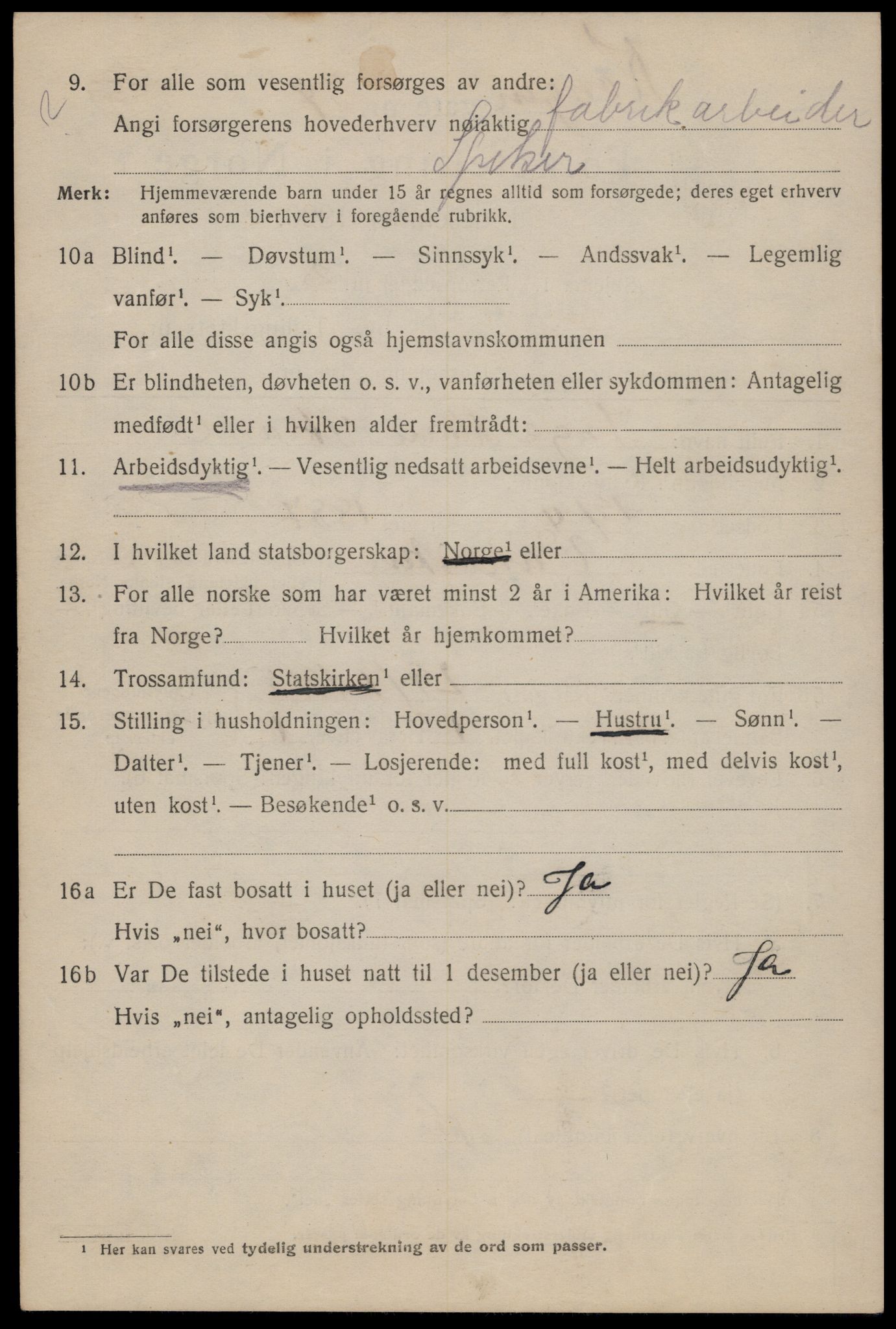 SAT, 1920 census for Trondheim, 1920, p. 71401