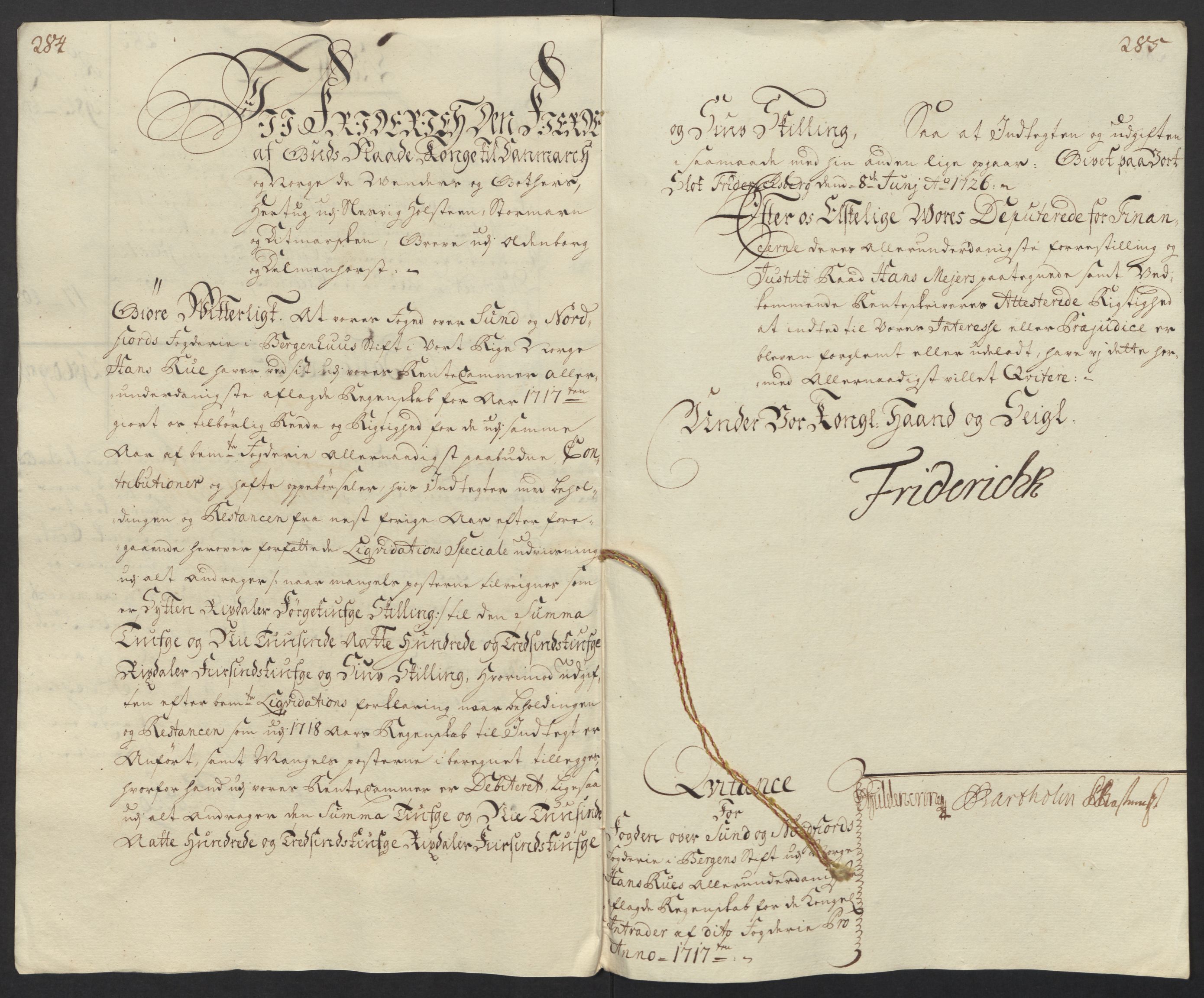 Rentekammeret inntil 1814, Reviderte regnskaper, Fogderegnskap, AV/RA-EA-4092/R53/L3441: Fogderegnskap Sunn- og Nordfjord, 1717-1718, p. 35