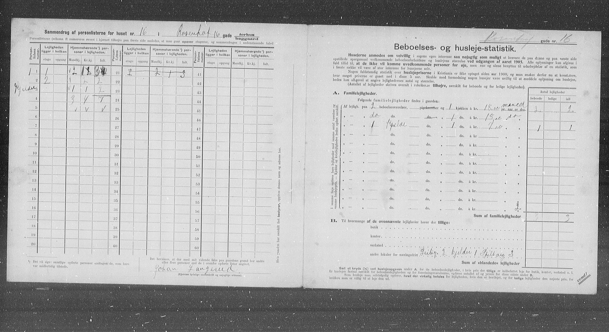 OBA, Municipal Census 1905 for Kristiania, 1905, p. 44114