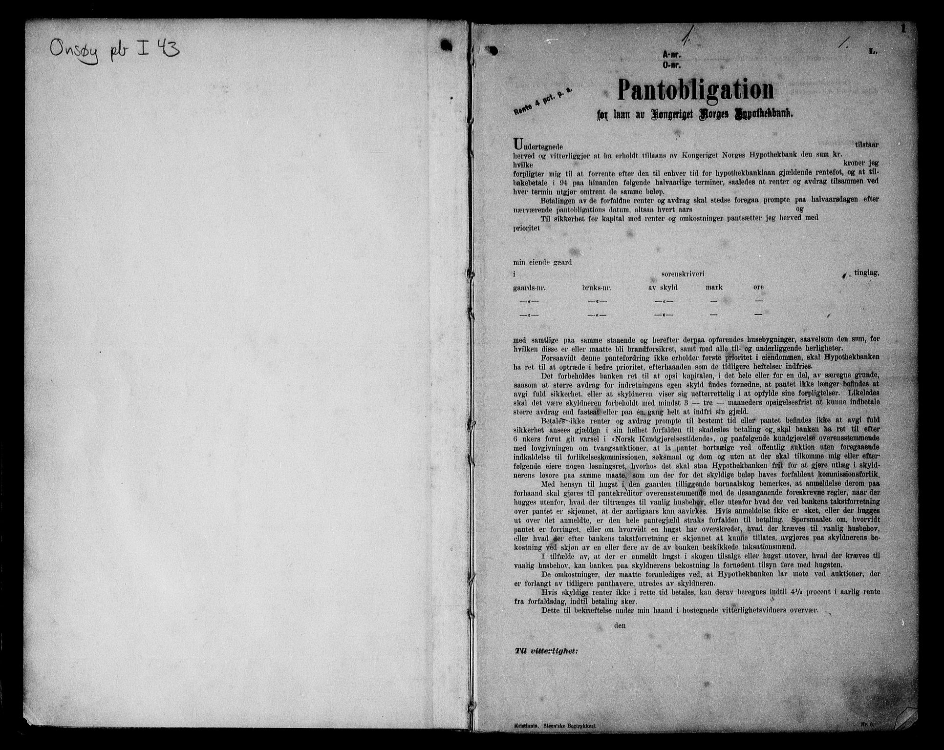 Onsøy sorenskriveri, SAO/A-10474/G/Ga/Gaa/L0043: Mortgage book no. I 43, 1913-1914, p. 1