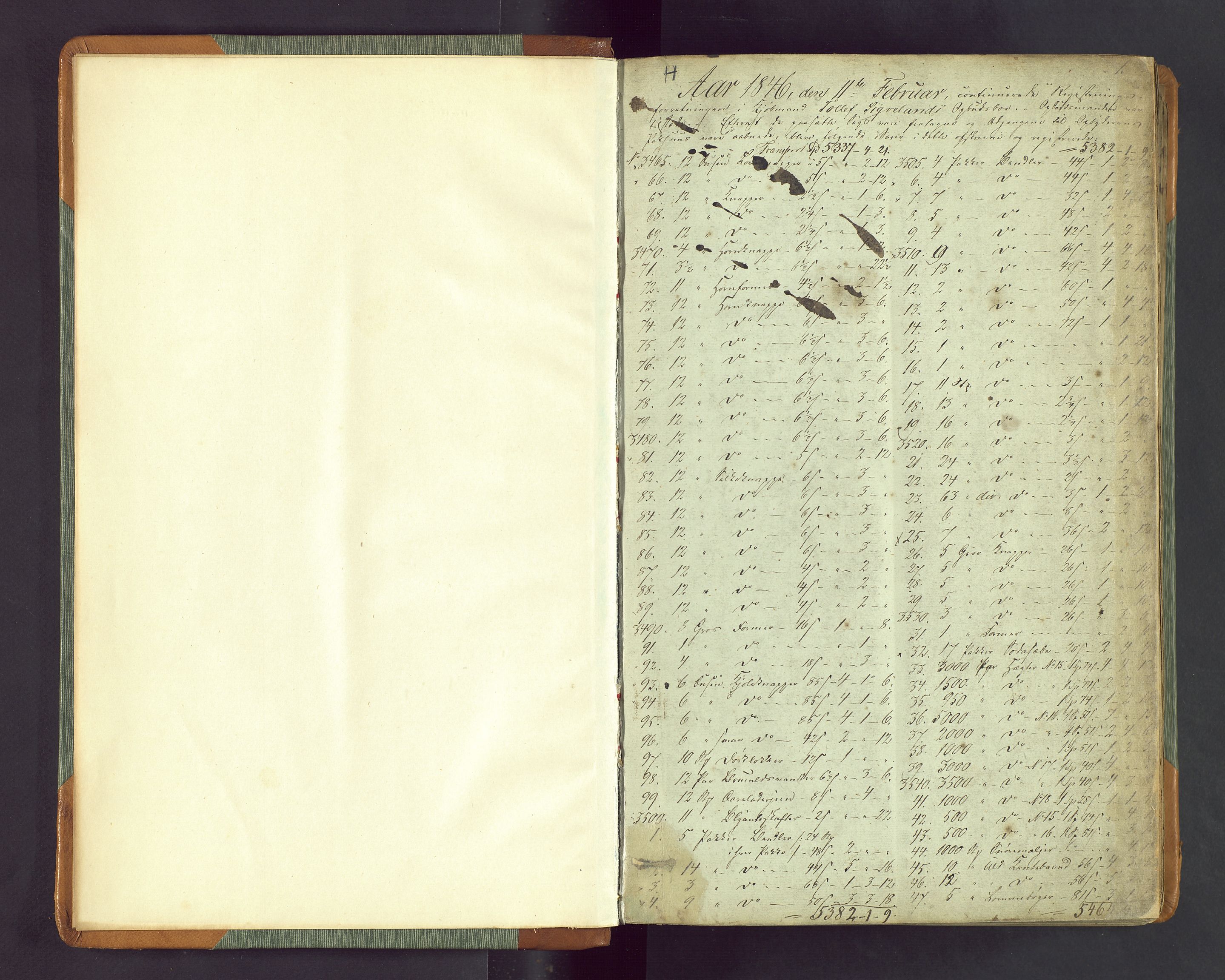 Stavanger byfogd, AV/SAST-A-101408/001/5/50/503BA/L0002: Registreringsprotokoll, 1846-1864, p. 1