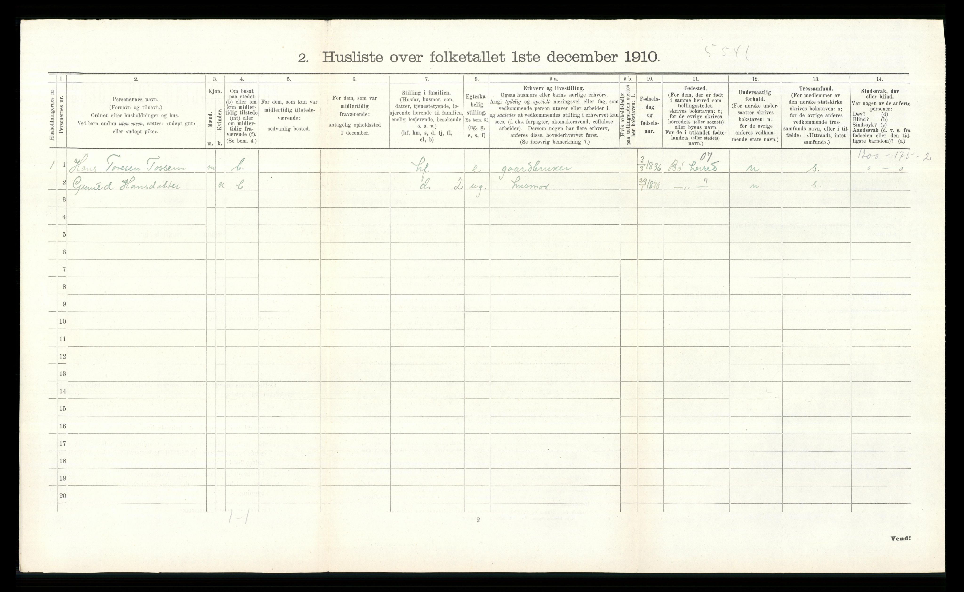 RA, 1910 census for Øvre Eiker, 1910, p. 2492