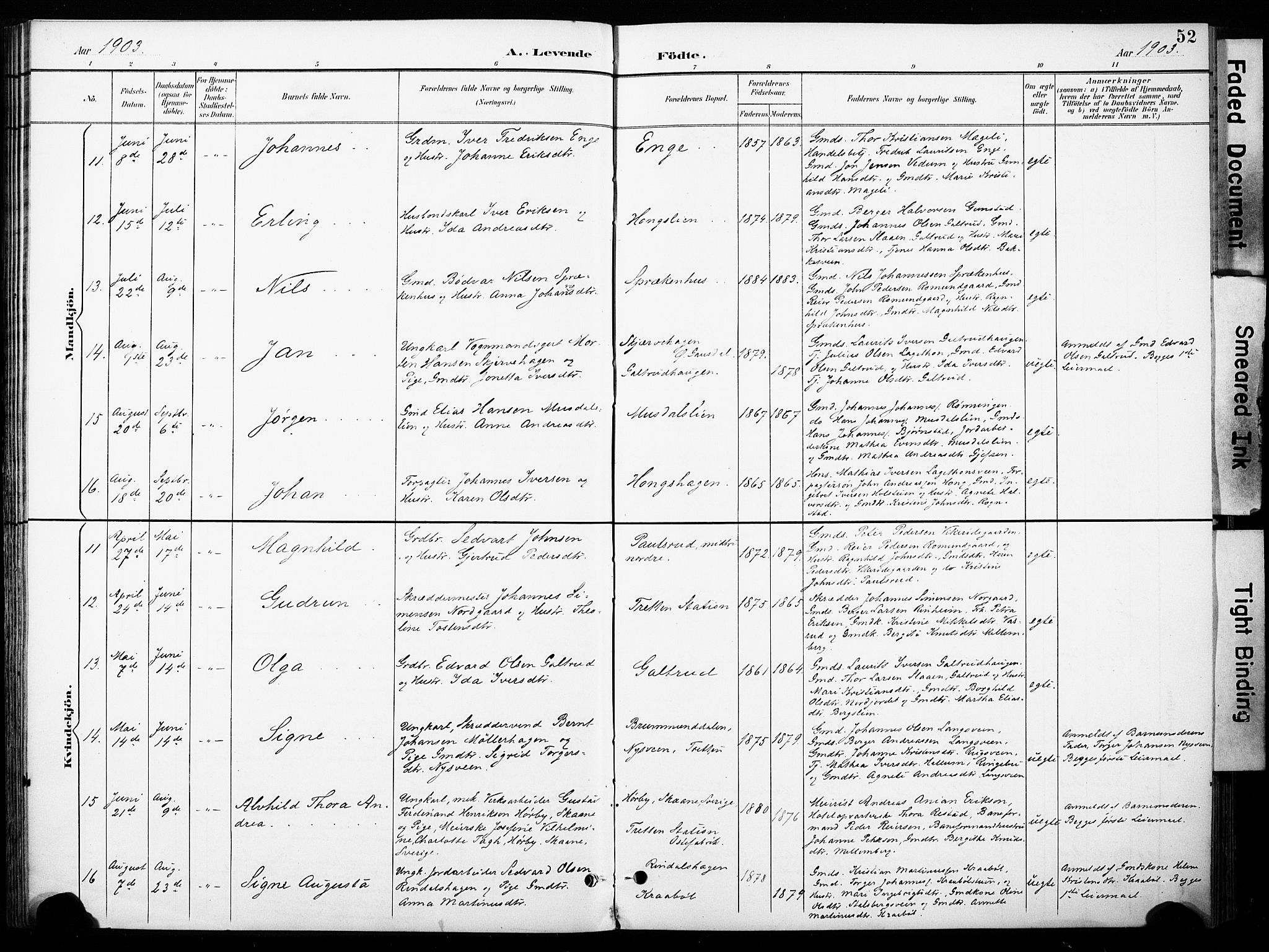 Øyer prestekontor, AV/SAH-PREST-084/H/Ha/Haa/L0011: Parish register (official) no. 11, 1894-1905, p. 52