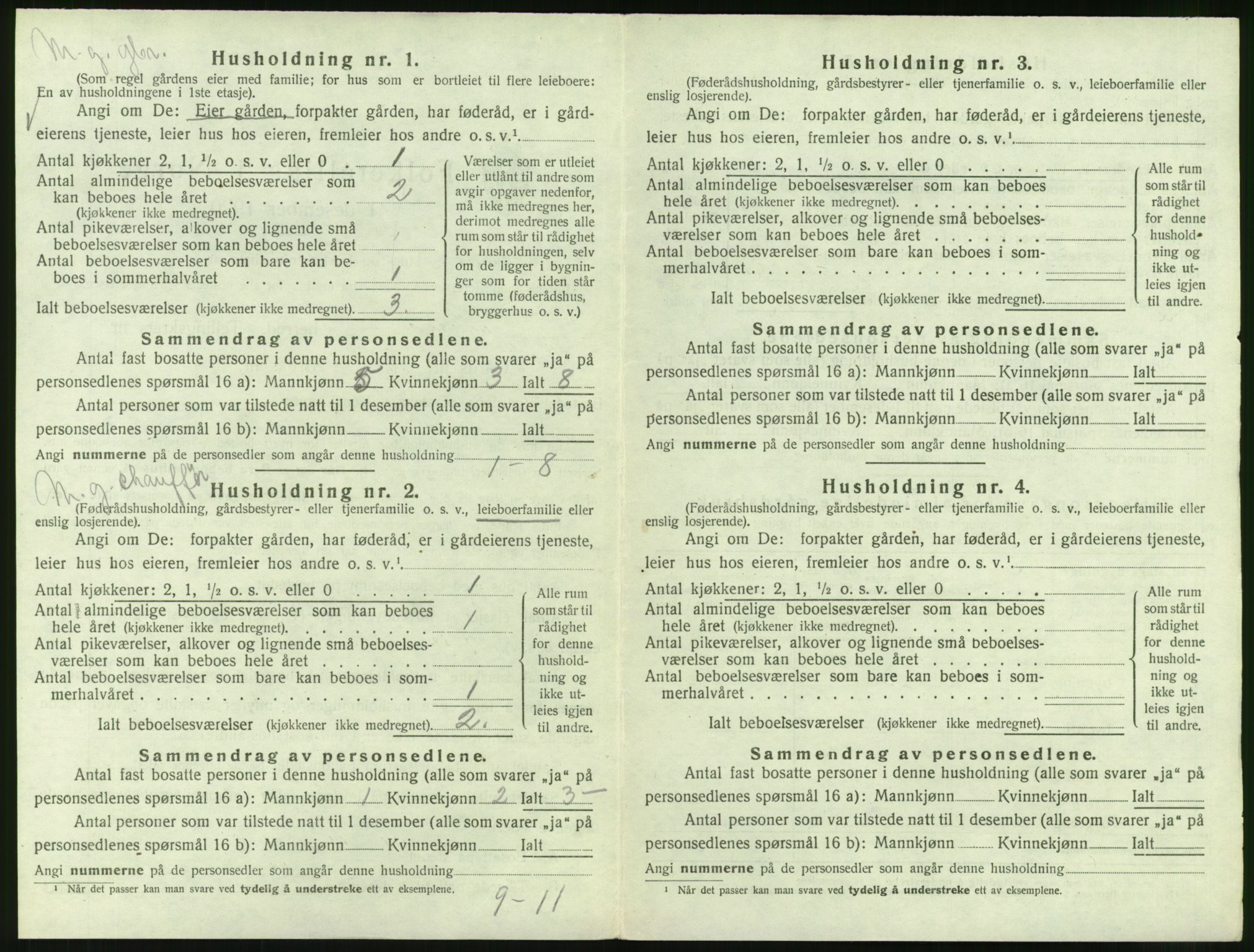 SAT, 1920 census for Grytten, 1920, p. 361