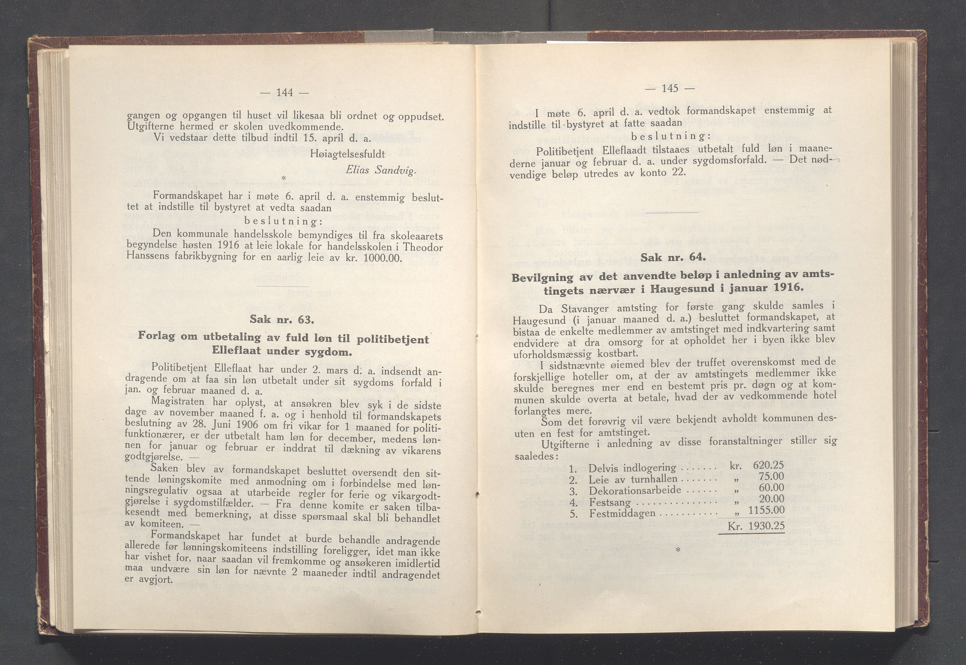 Haugesund kommune - Formannskapet og Bystyret, IKAR/A-740/A/Abb/L0002: Bystyreforhandlinger, 1908-1917, p. 745