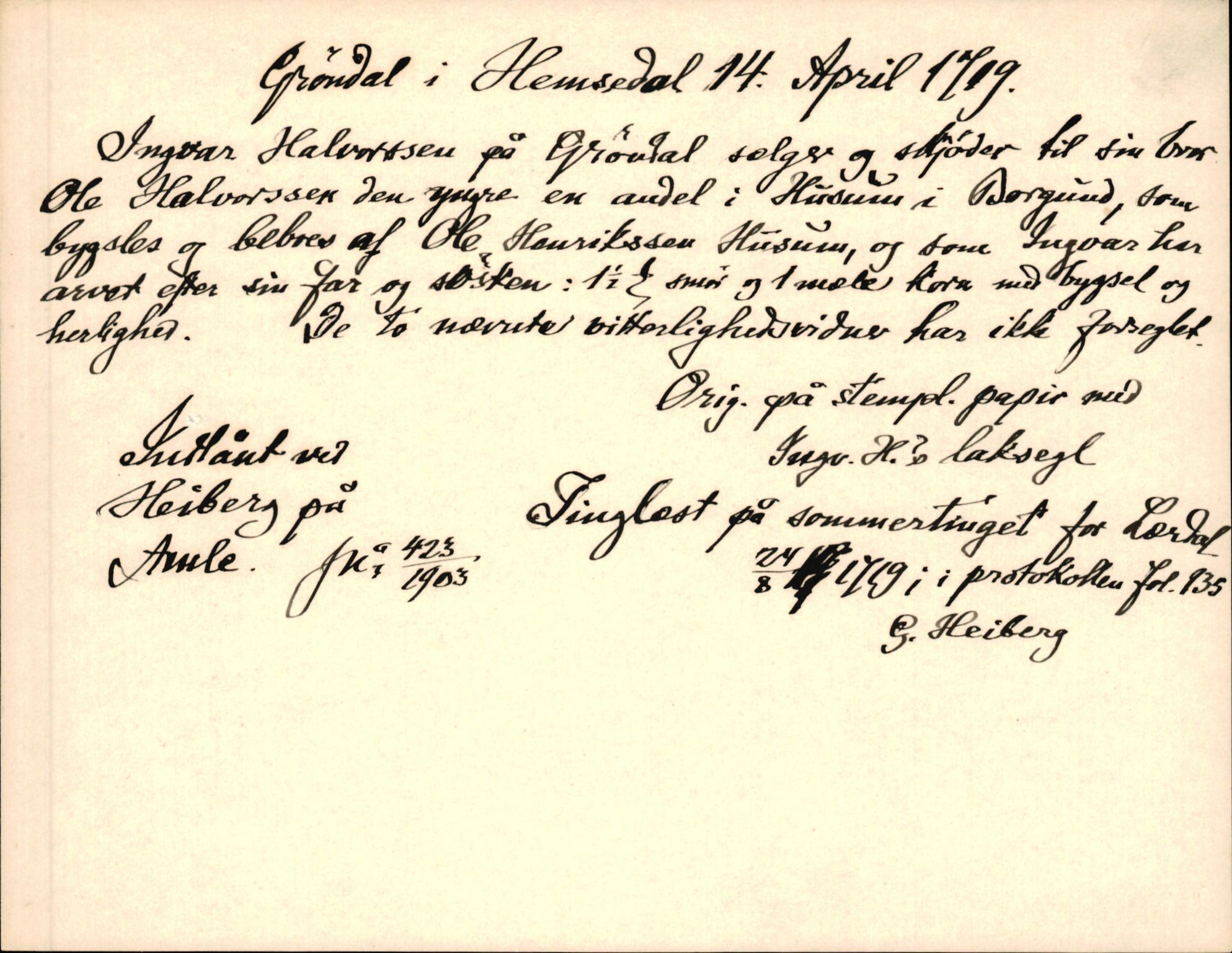 Riksarkivets diplomsamling, AV/RA-EA-5965/F35/F35d/L0006: Innlånte diplomer, seddelregister, 1691-1858, p. 305