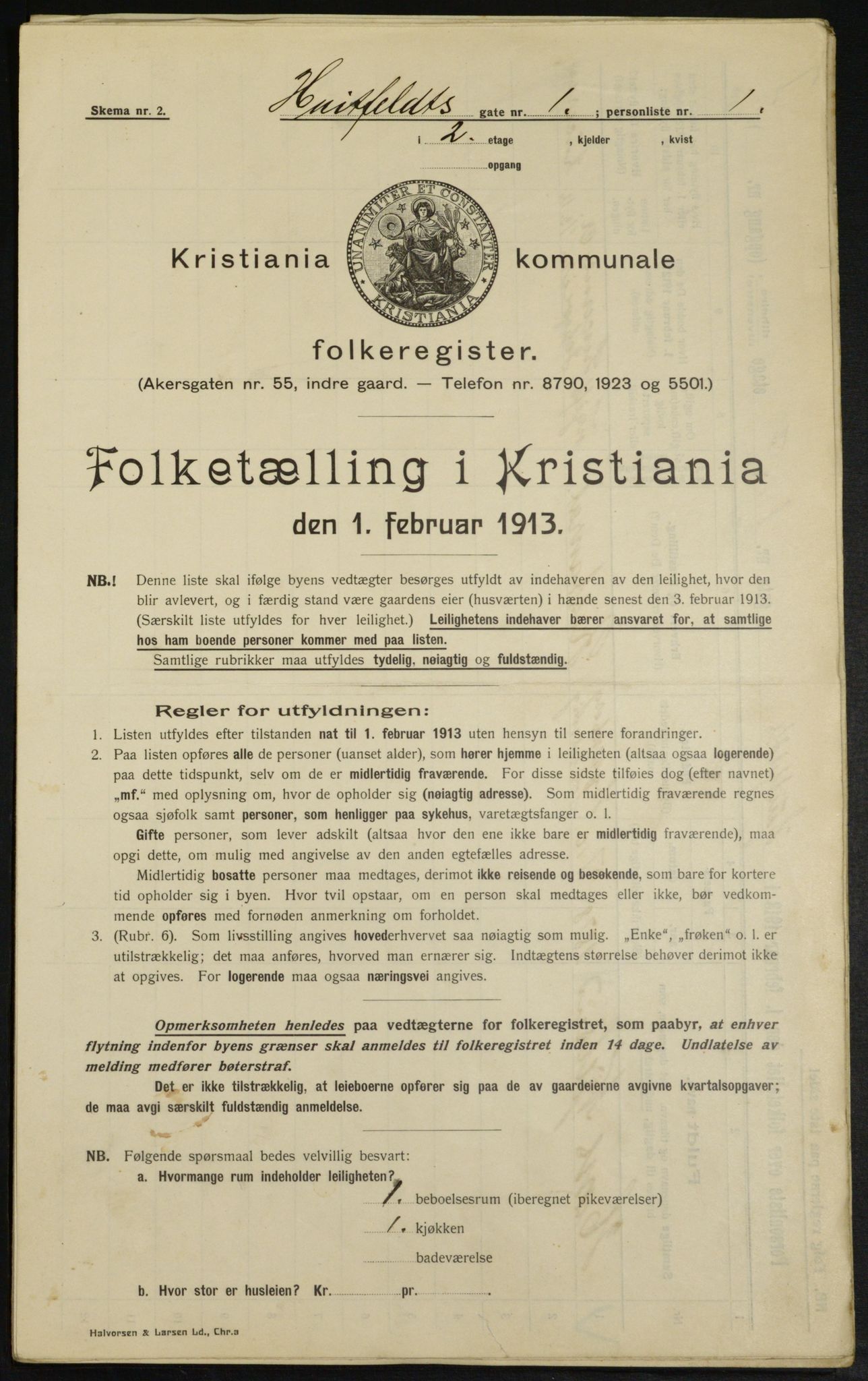 OBA, Municipal Census 1913 for Kristiania, 1913, p. 41369