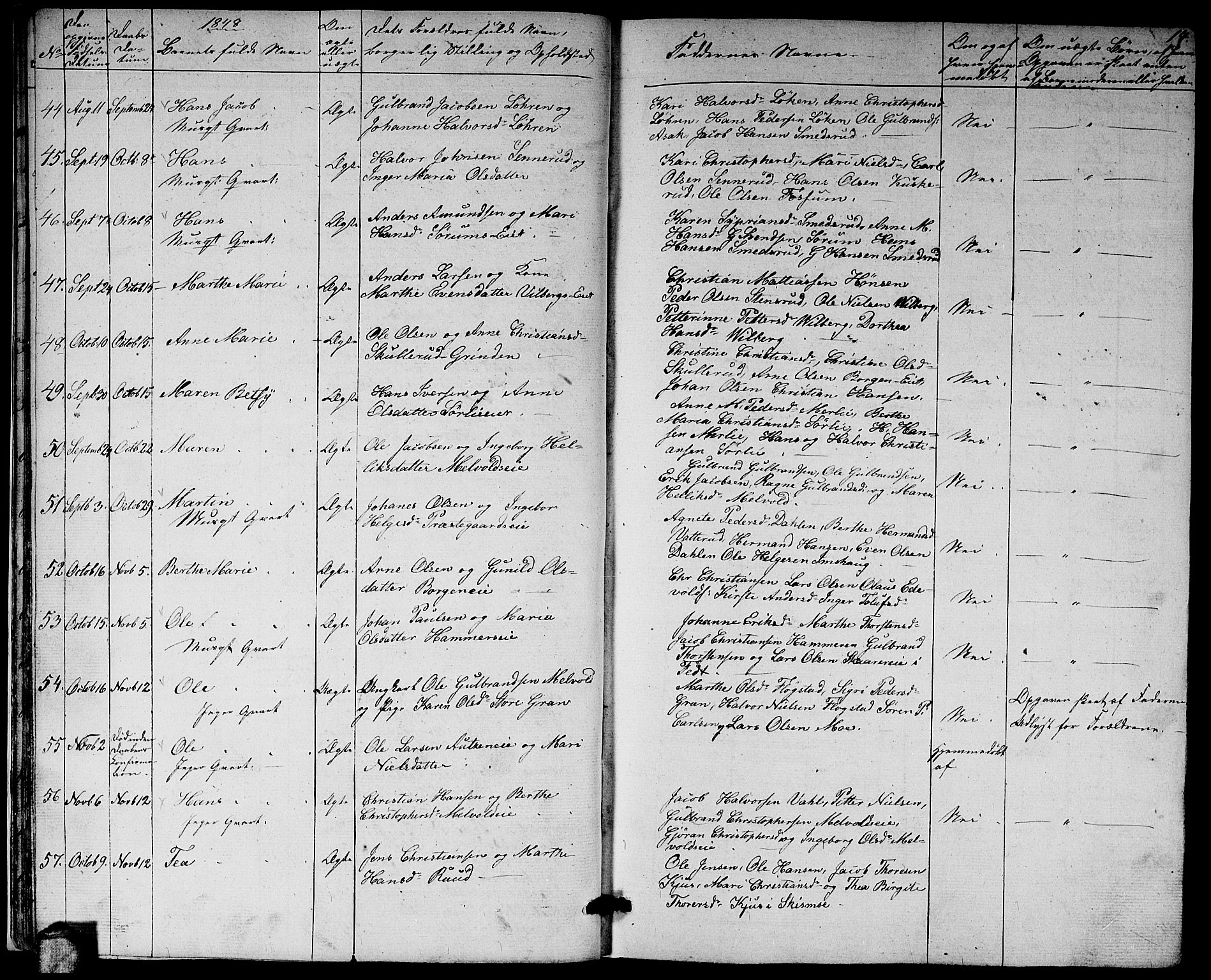 Sørum prestekontor Kirkebøker, AV/SAO-A-10303/G/Ga/L0003: Parish register (copy) no. I 3, 1846-1863, p. 14