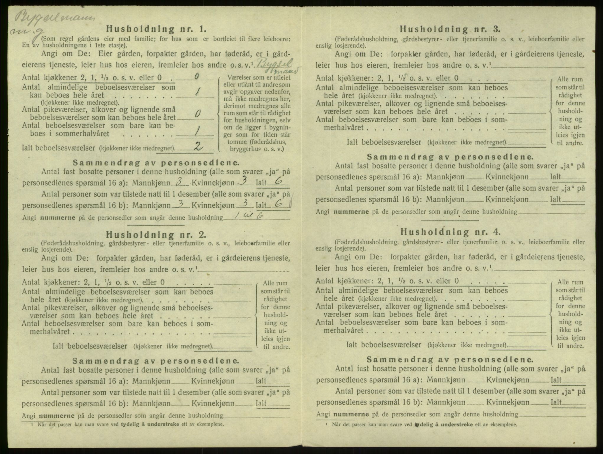 SAB, 1920 census for Masfjorden, 1920, p. 202