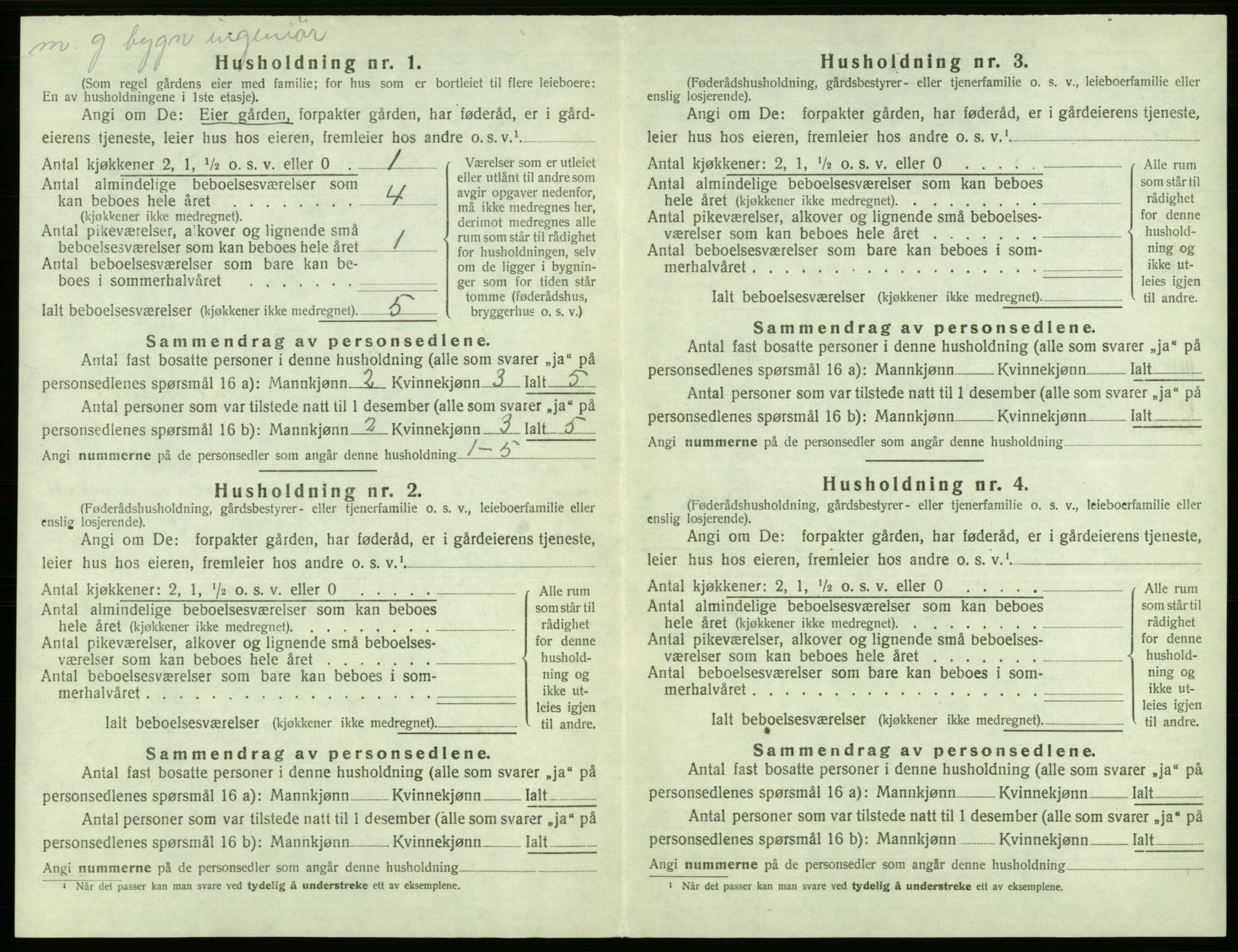 SAB, 1920 census for Fana, 1920, p. 1647
