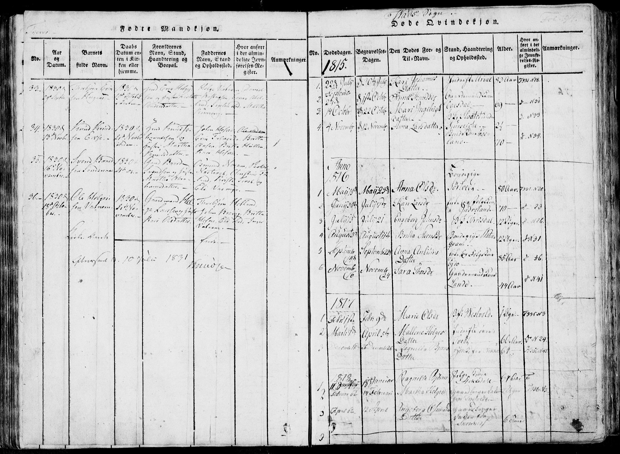 Skjold sokneprestkontor, AV/SAST-A-101847/H/Ha/Haa/L0004: Parish register (official) no. A 4 /1, 1815-1830, p. 94