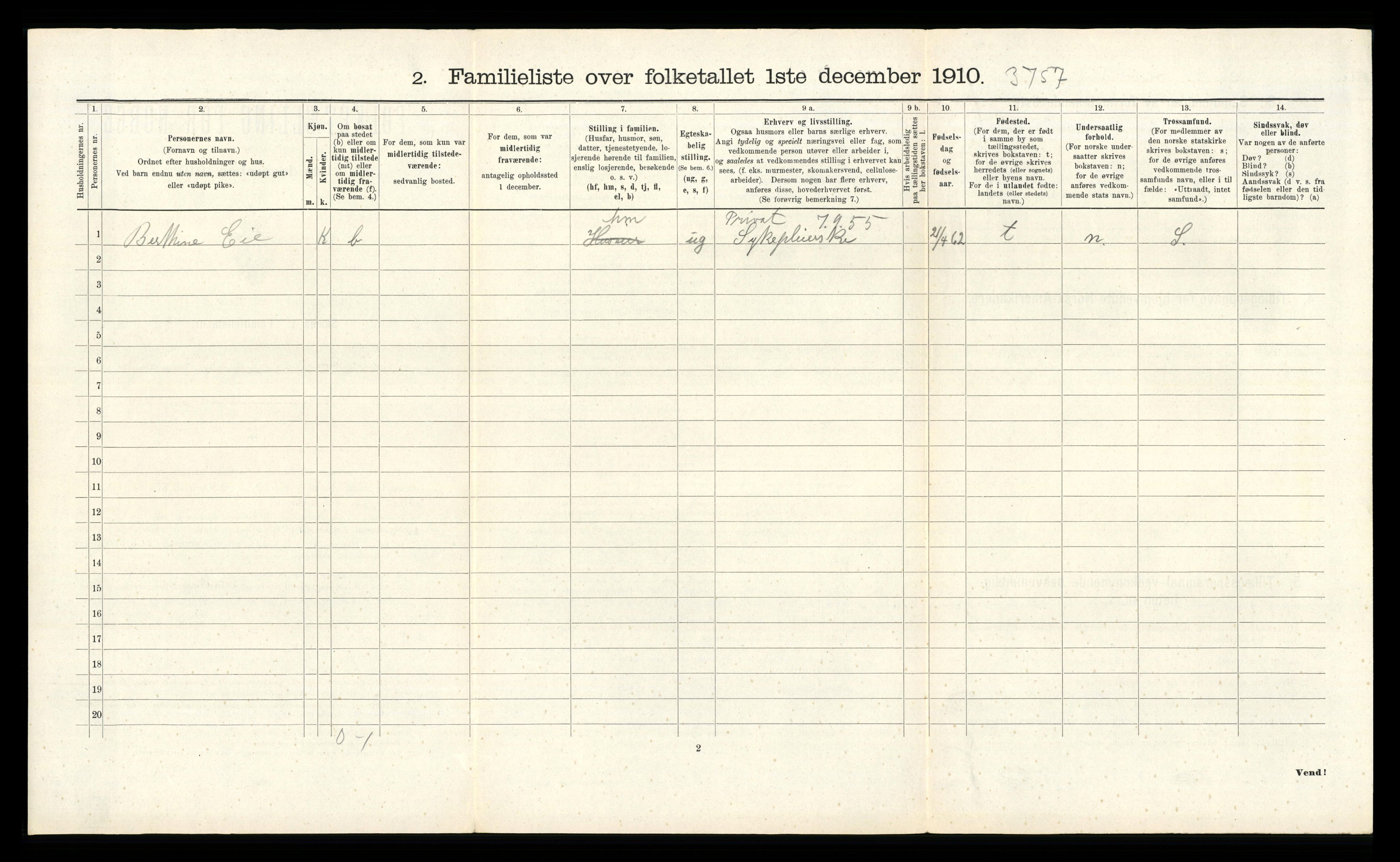 RA, 1910 census for Stavanger, 1910, p. 9961