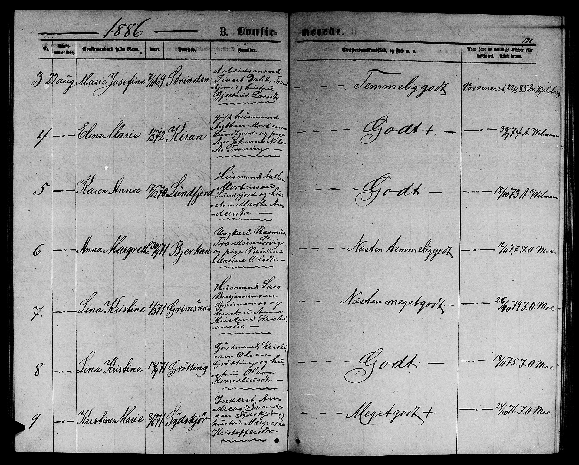 Ministerialprotokoller, klokkerbøker og fødselsregistre - Sør-Trøndelag, SAT/A-1456/656/L0695: Parish register (copy) no. 656C01, 1867-1889, p. 170