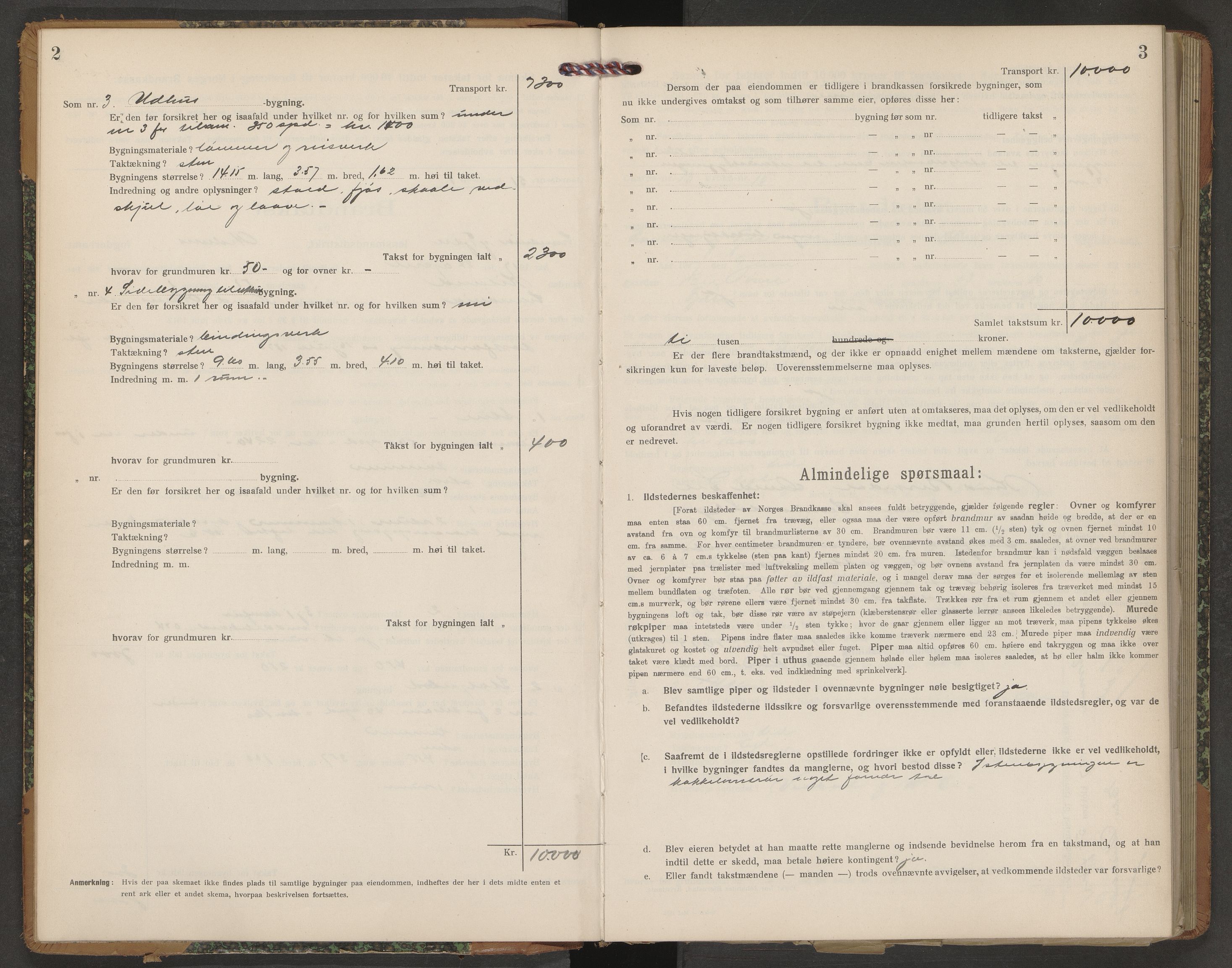 Norges Brannkasse Landvik og Fjære, AV/SAK-2241-0032/F/Fa/L0017: Branntakstprotokoll nr. 17, 1917-1919