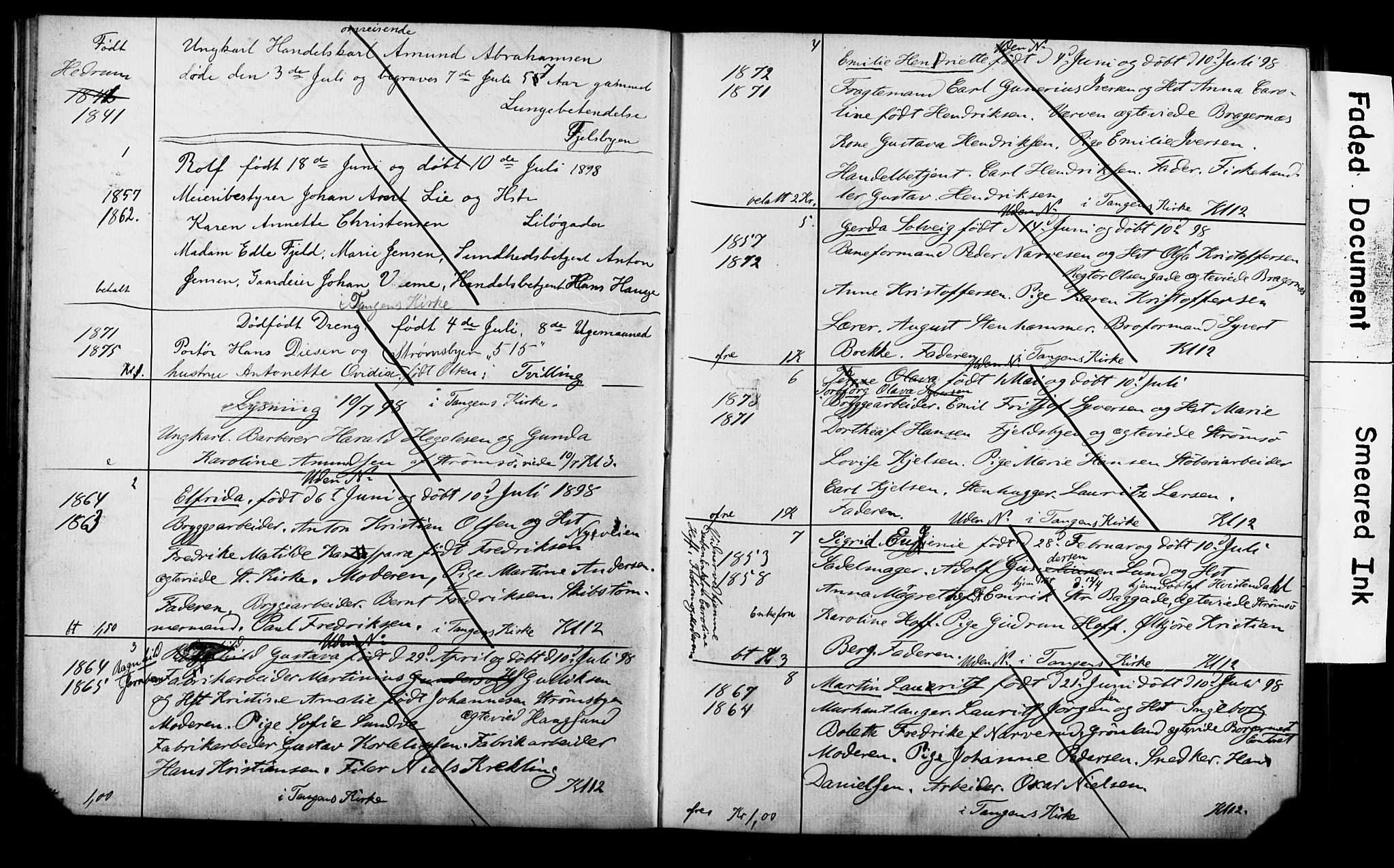 Strømsø kirkebøker, SAKO/A-246/Y/Ya/L0005: Parish register draft no. I 5, 1897-1903