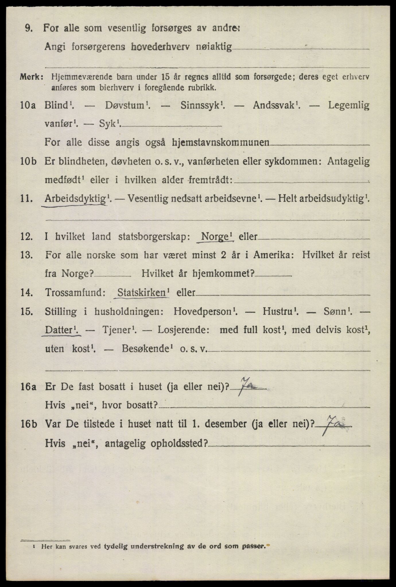 SAKO, 1920 census for Eidanger, 1920, p. 3685