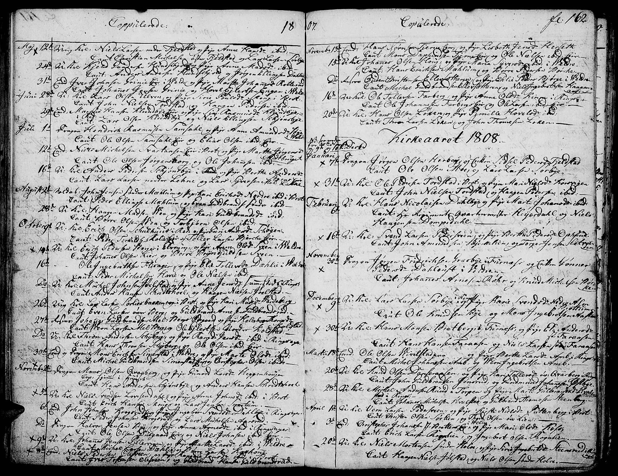 Ringsaker prestekontor, SAH/PREST-014/K/Ka/L0004: Parish register (official) no. 4, 1799-1814, p. 162