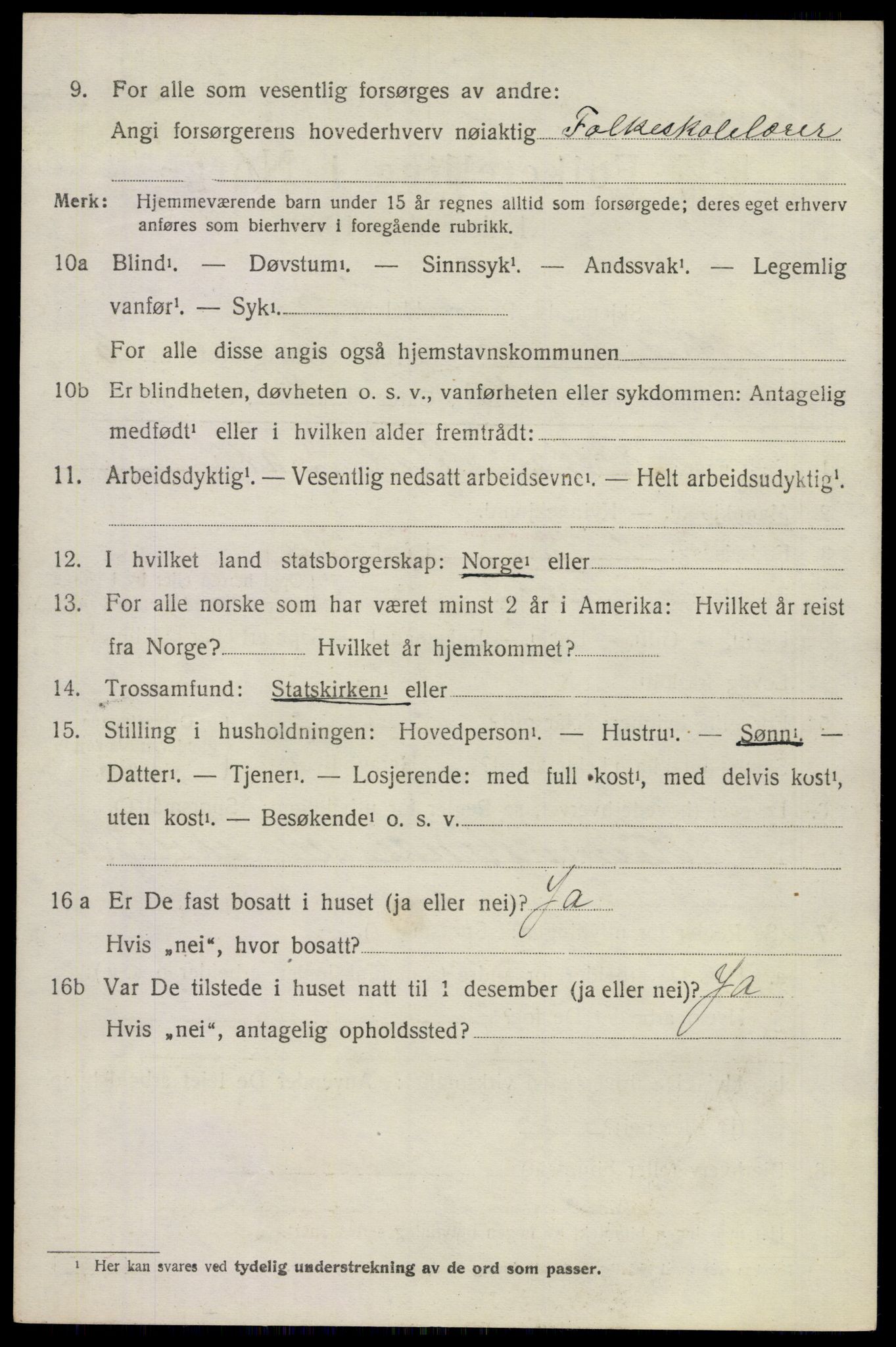 SAKO, 1920 census for Botne, 1920, p. 3580