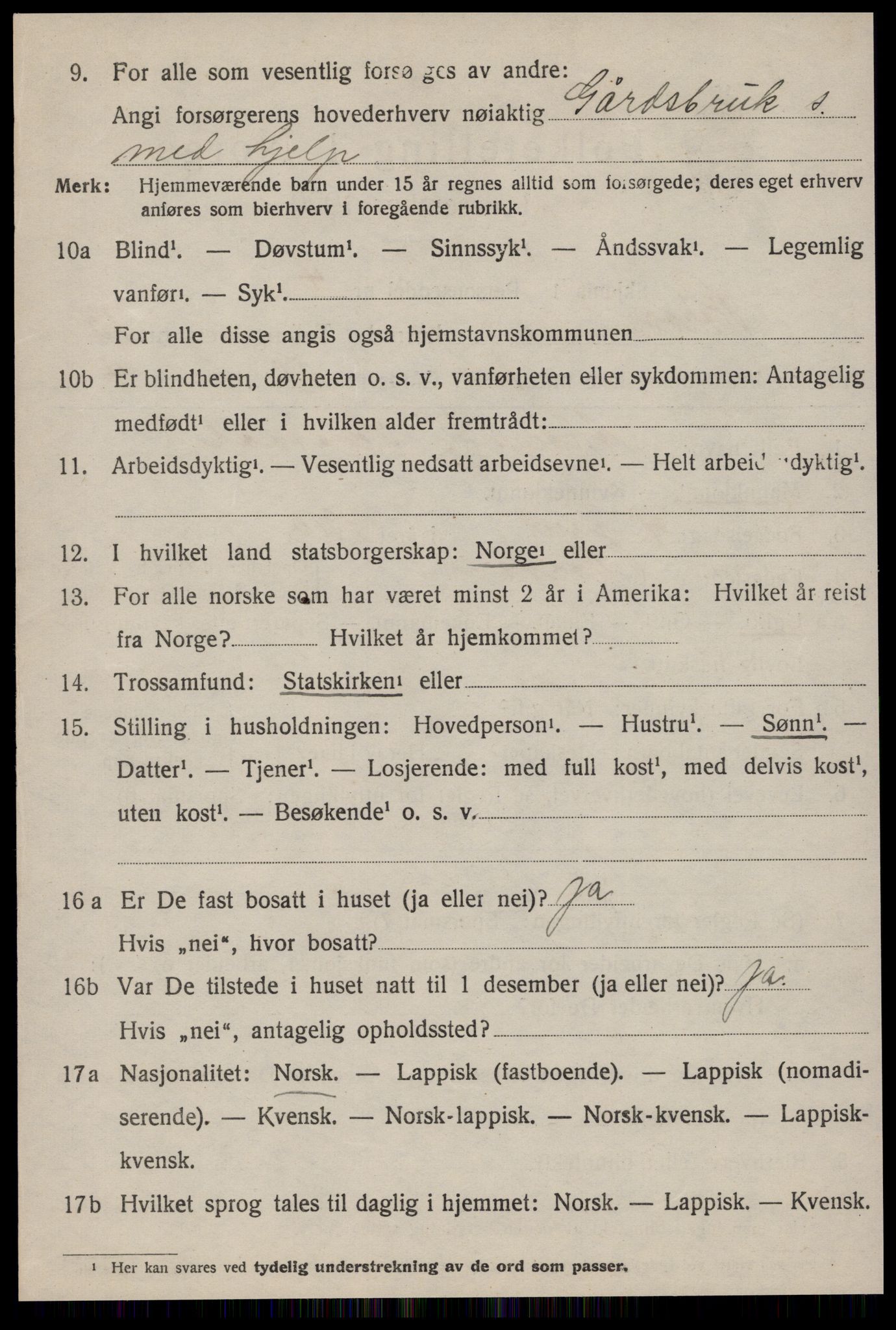 SAT, 1920 census for Røros, 1920, p. 9371