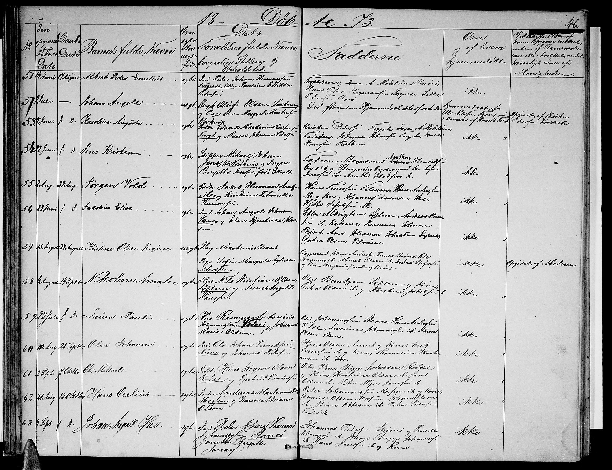 Ministerialprotokoller, klokkerbøker og fødselsregistre - Nordland, SAT/A-1459/813/L0212: Parish register (copy) no. 813C04, 1864-1886, p. 46