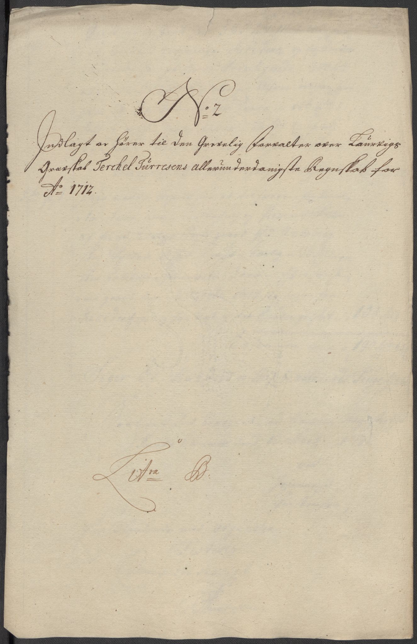 Rentekammeret inntil 1814, Reviderte regnskaper, Fogderegnskap, RA/EA-4092/R33/L1984: Fogderegnskap Larvik grevskap, 1712, p. 27