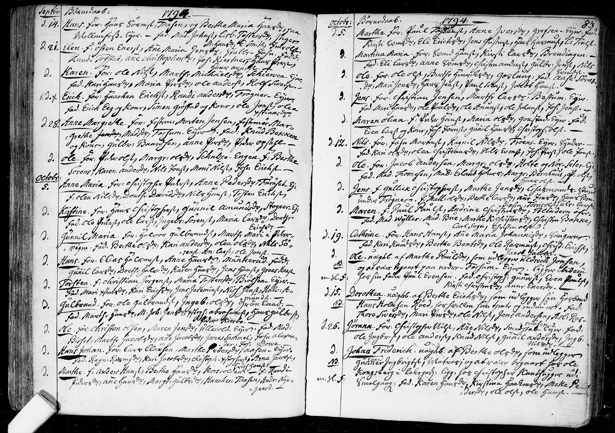 Aker prestekontor kirkebøker, SAO/A-10861/F/L0010: Parish register (official) no. 10, 1786-1809, p. 83
