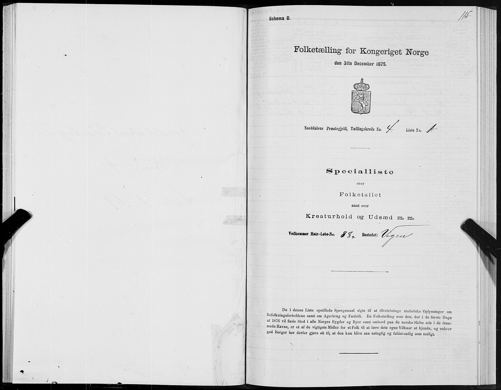 SAT, 1875 census for 1524P Norddal, 1875, p. 2115